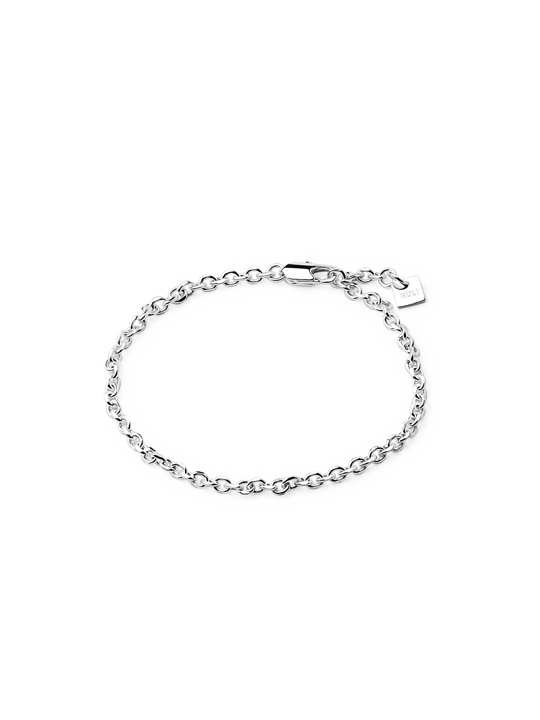 3mm anchor chain bracelet 925 Sterling silver plated brass