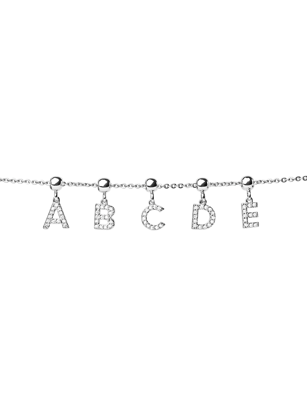 Letter Charms Silver 925 silver plated steel
