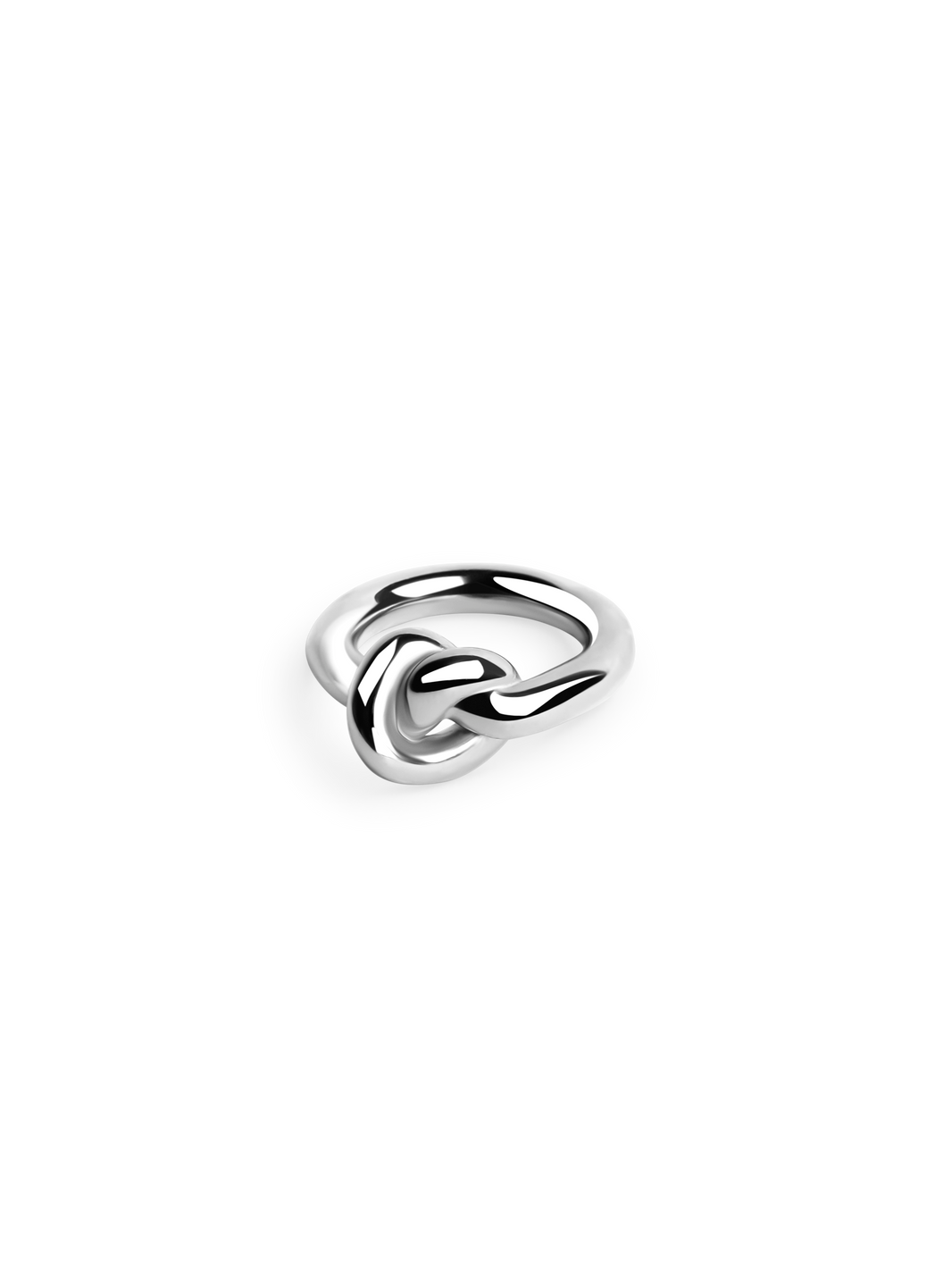 chunky knot ring 925 silver plated steel