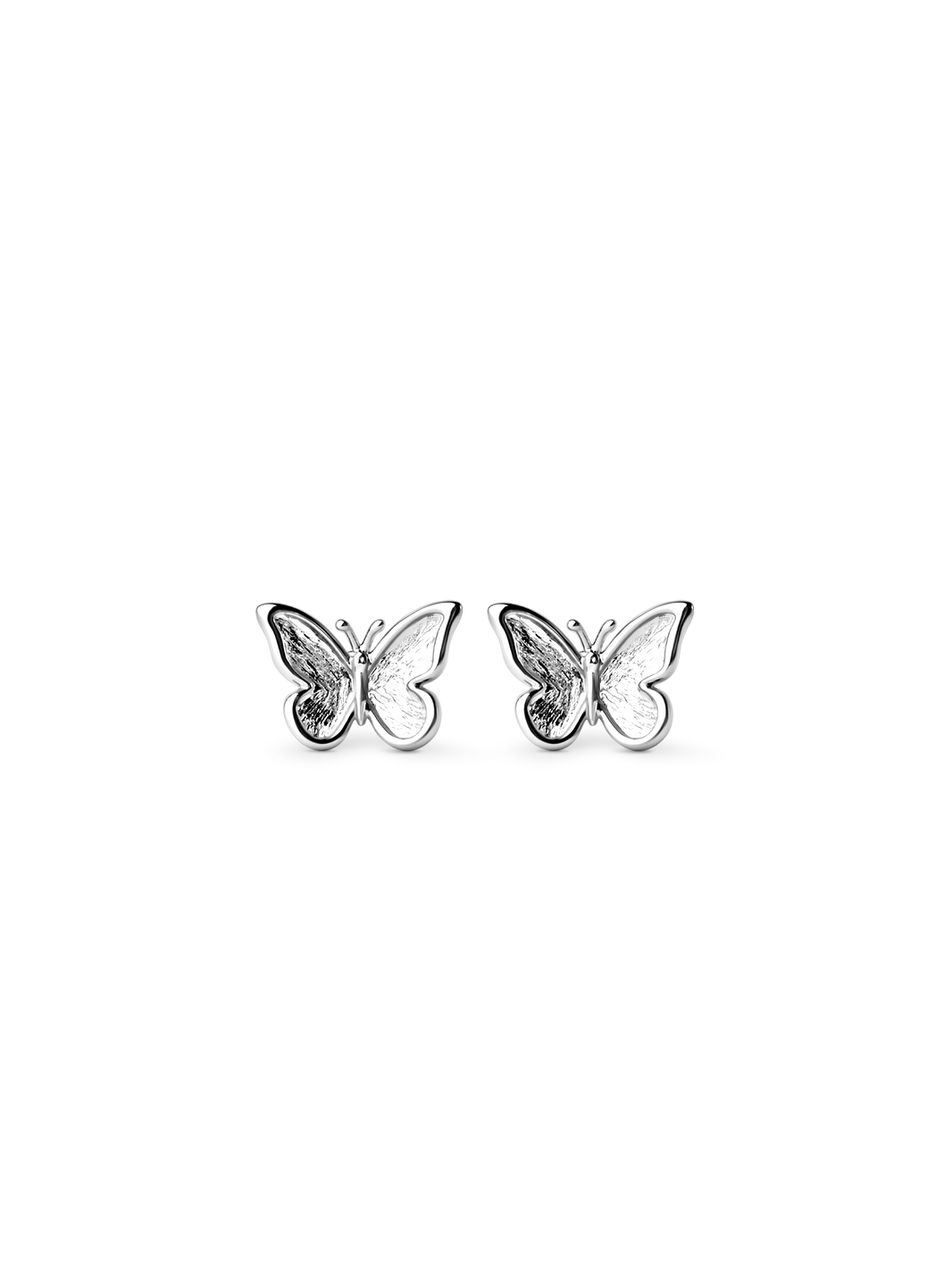 midi butterfly earrings 925 silver plated steel