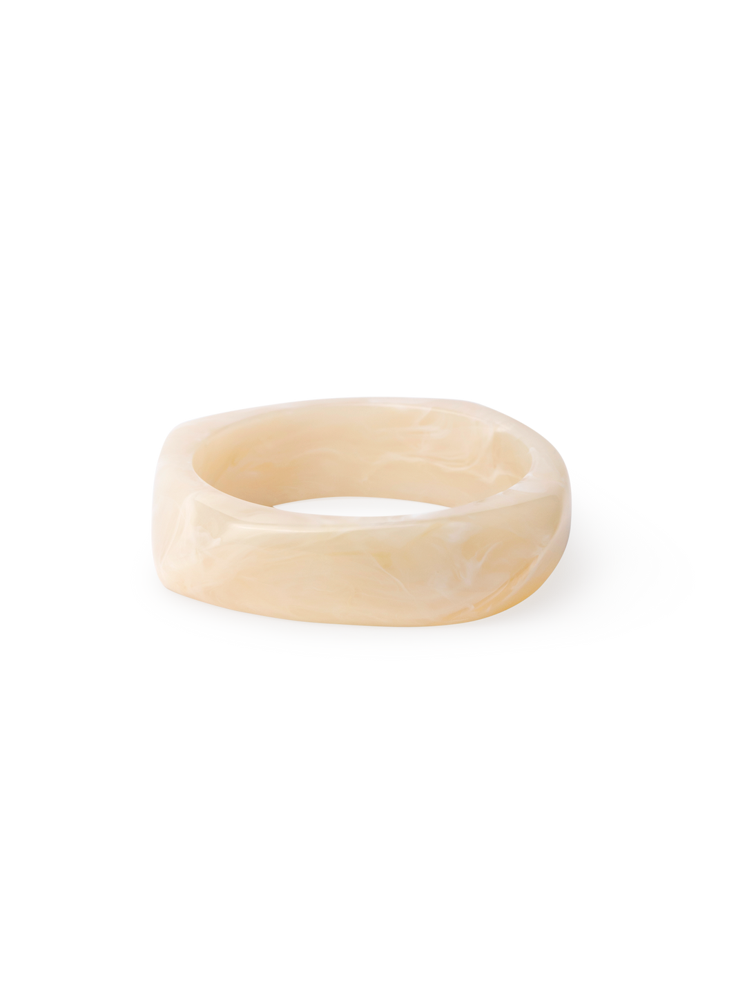 Resin Bangle Bracelet Beige