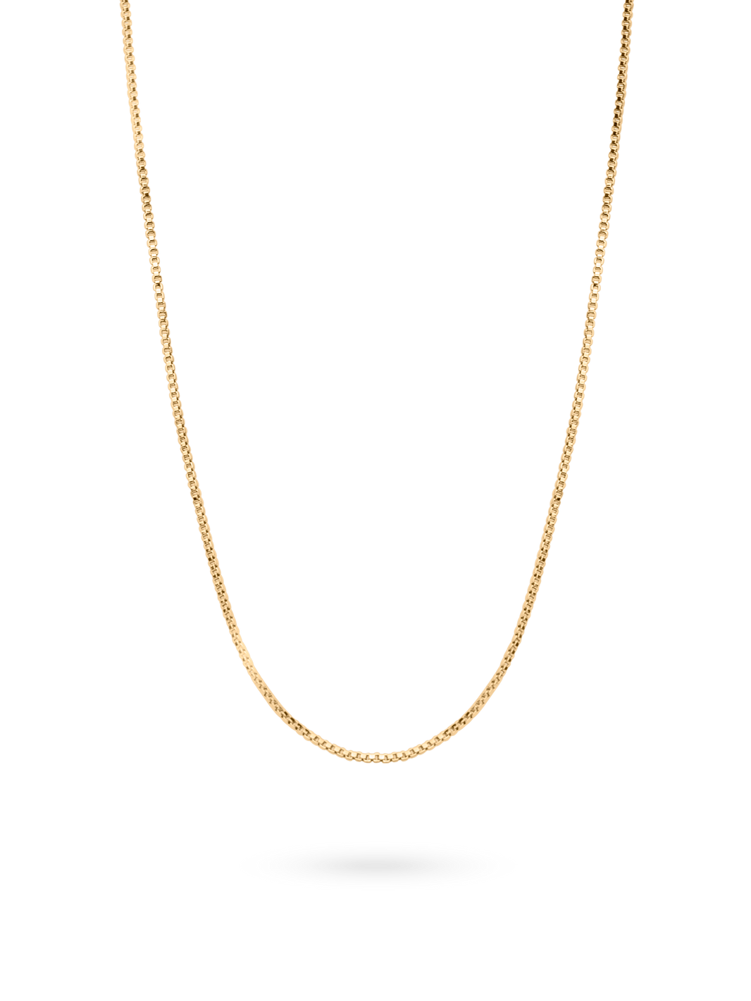 minimalistic box chain necklace