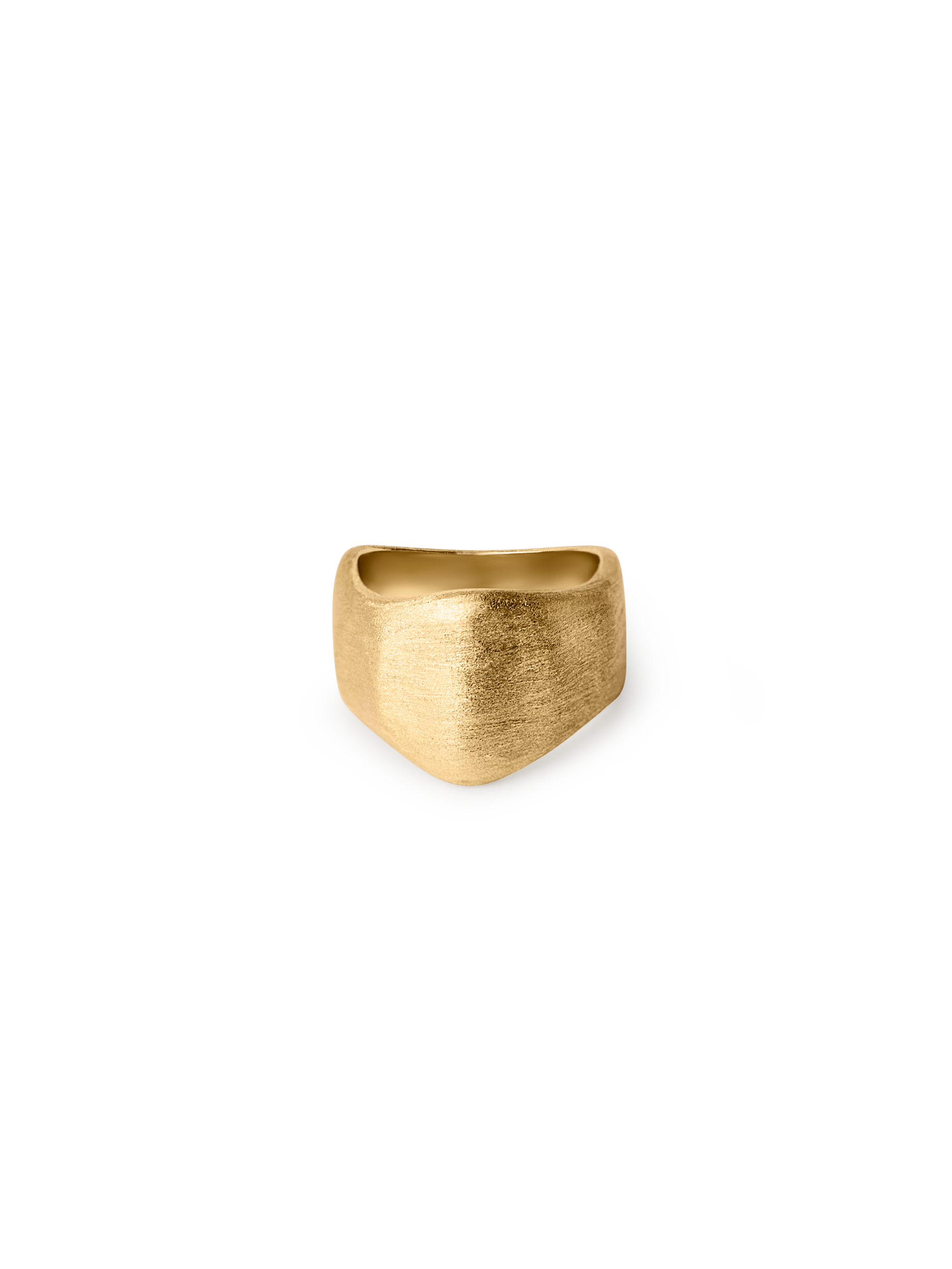brushed bold ring 18k gold plated brass