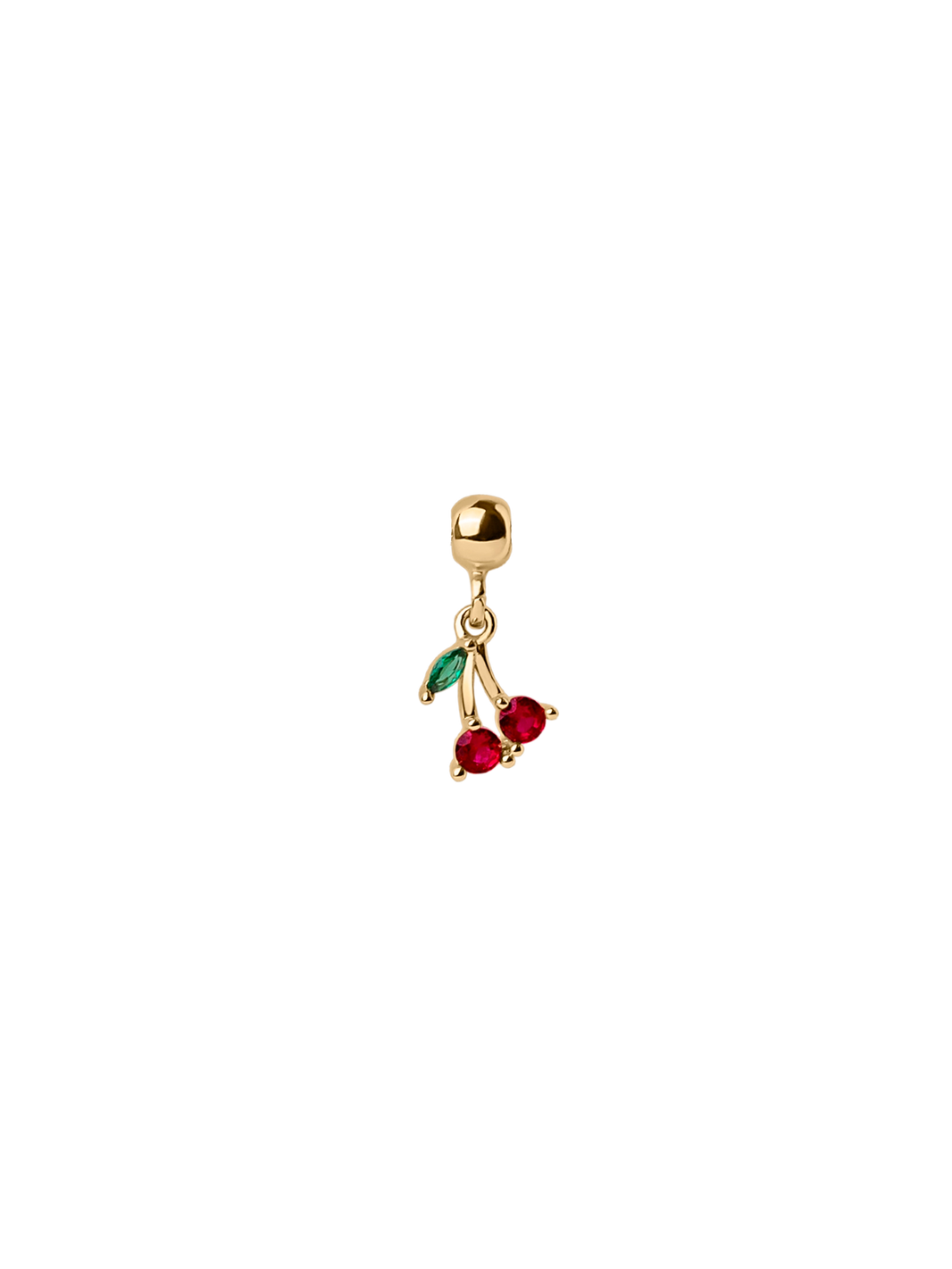 Cherry Charm in 18k gold plated brass