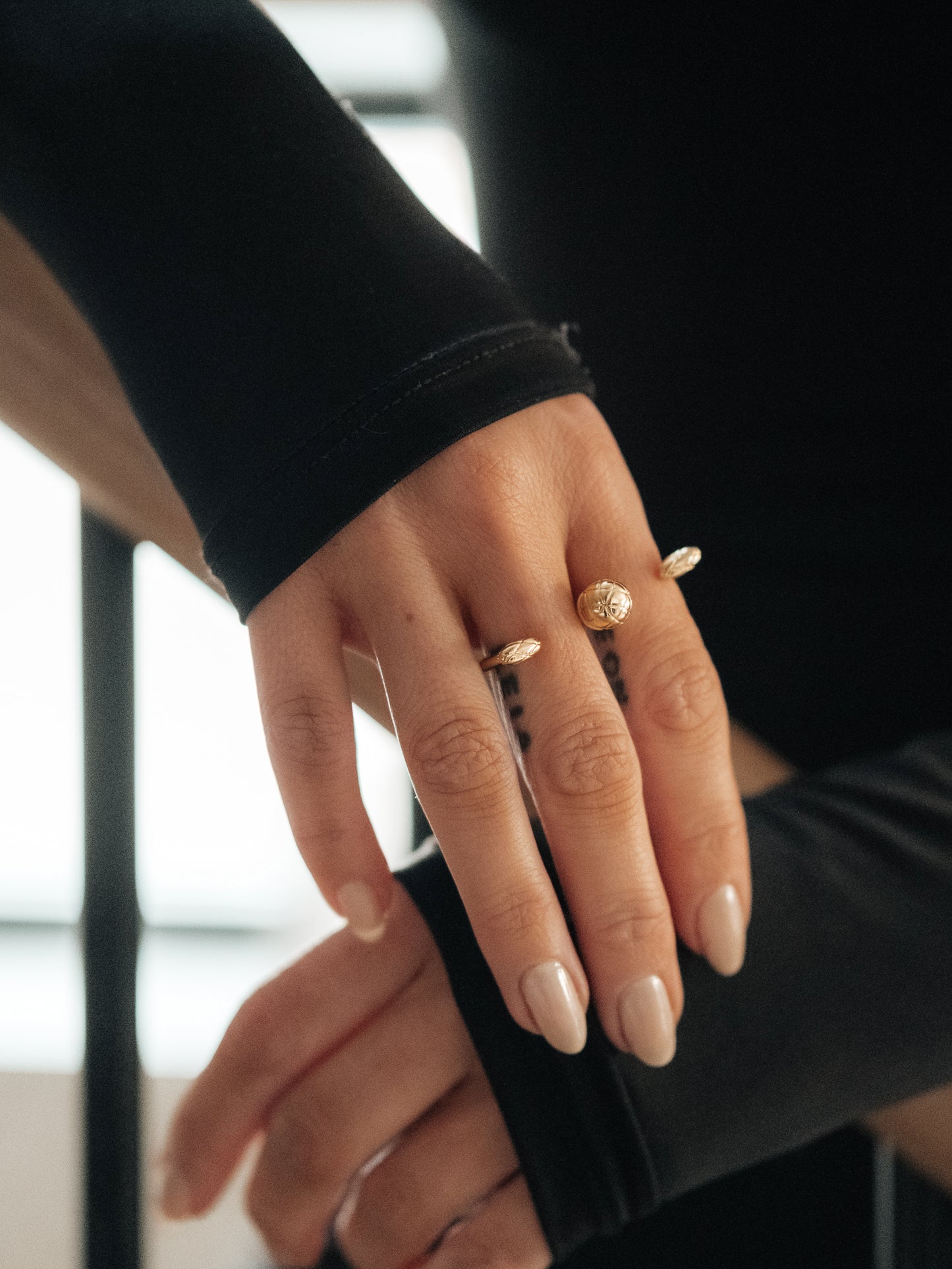 Double Ring by Janni Delér 18k gold plated brass