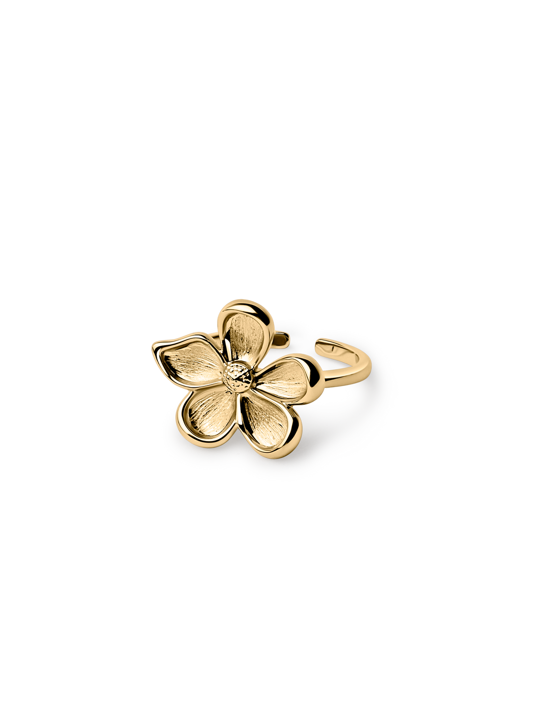 Flower Ring 18k gold plated brass
