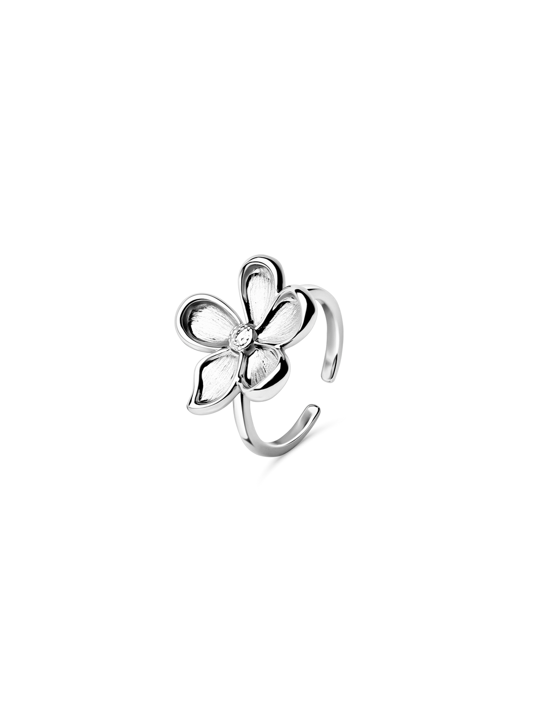 Flower Ring Silver 925 silver plated brass