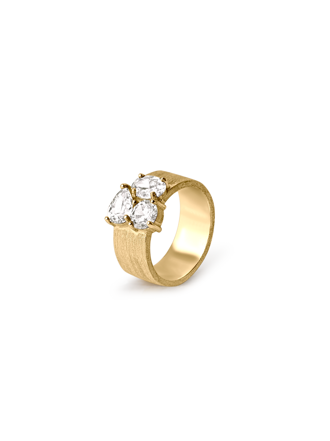 Grace Zirconia Ring by Felicia Wedin 18k gold plated brass