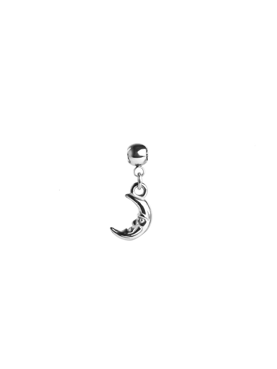 half moon charm 925 silver plated steel