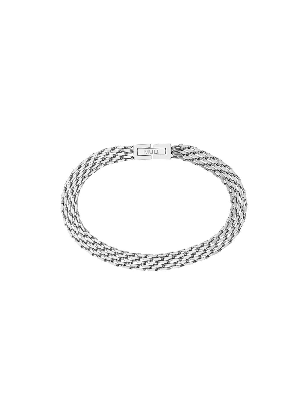 Mesh link bracelet 925 silver plated steel