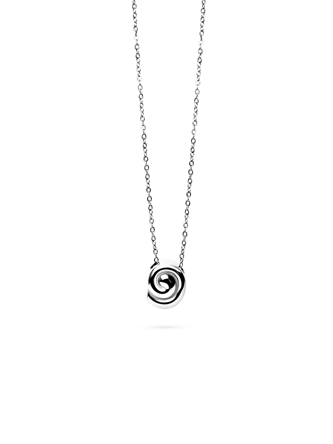 Mini Swirl Necklace 925 silver plated steel