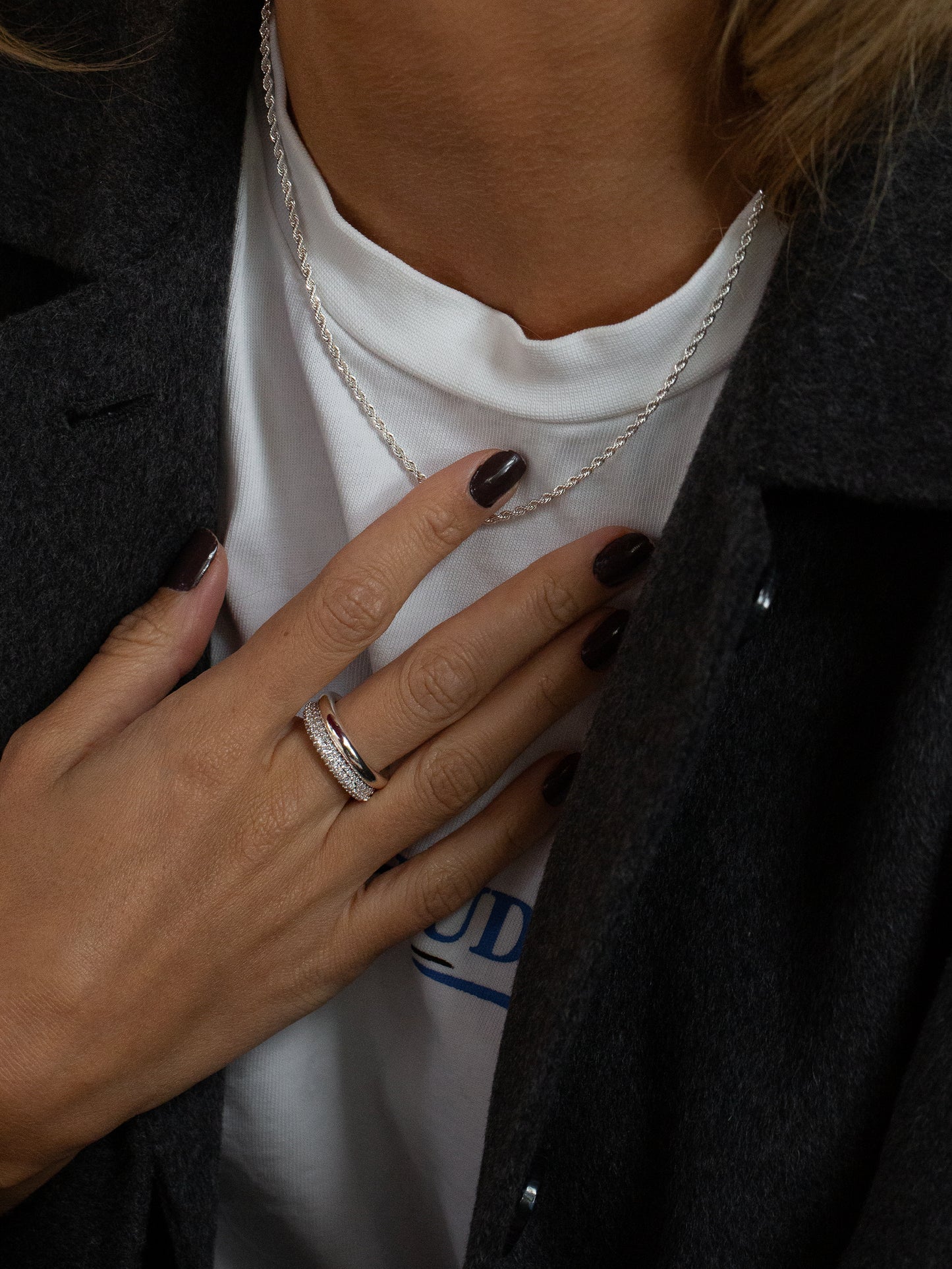 smooth ring 925 sterling silver plated brass