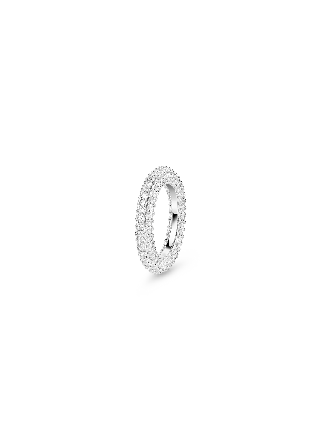 pave ring 925 sterling silver plated brass 