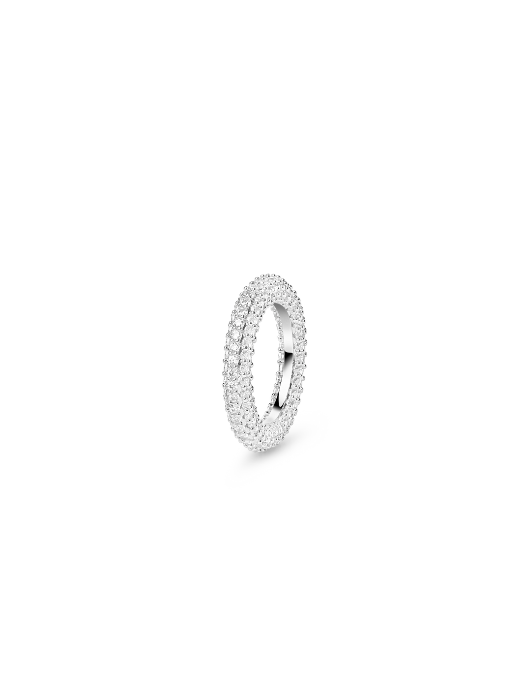 pave ring 925 sterling silver plated brass