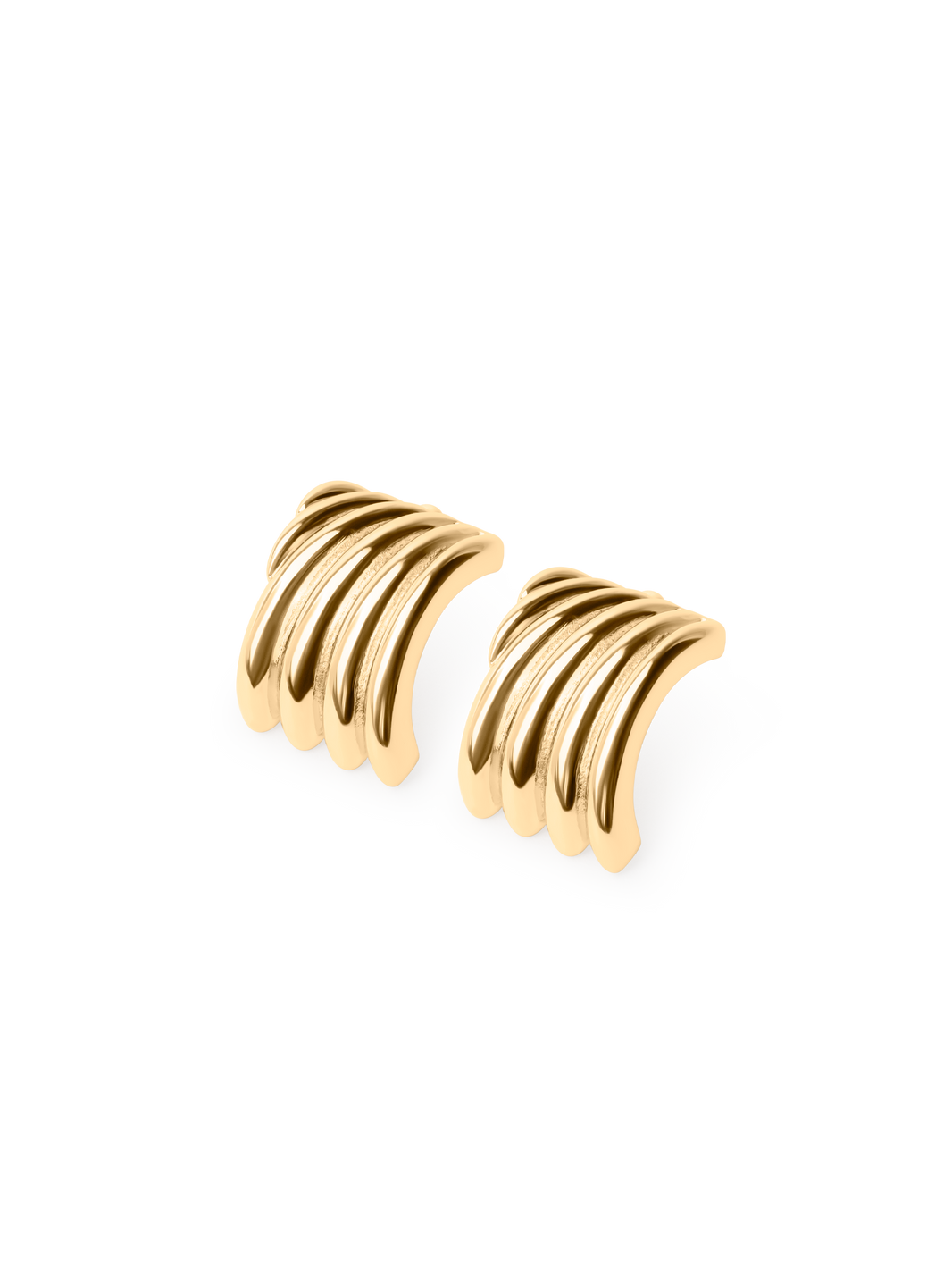 retro allure earring 18k gold plated brass