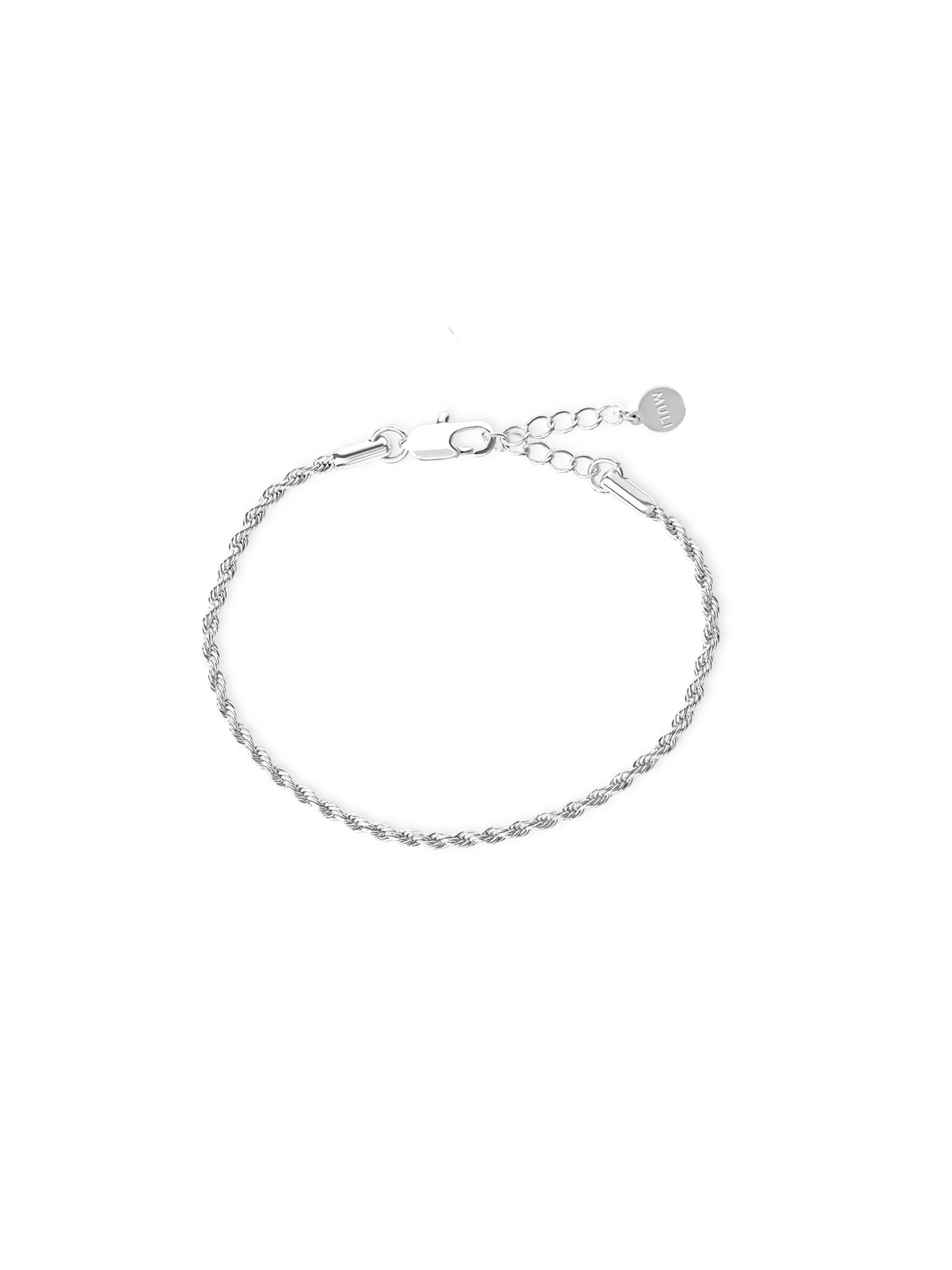 rope chain bracelet 925 silver plated steel