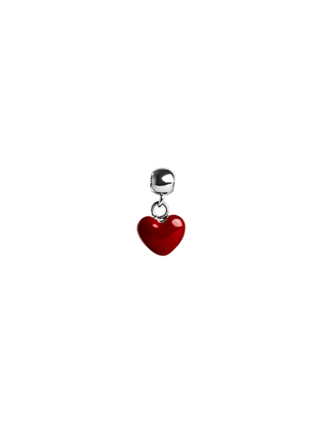 scarlet heart charm 925 silver plated steel