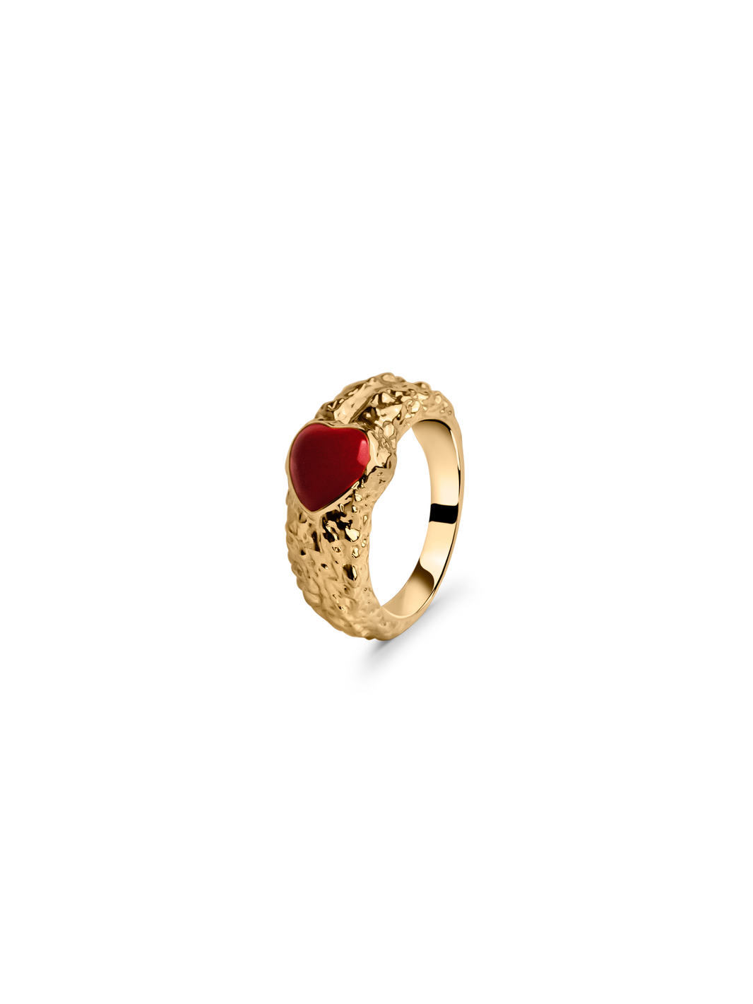 scarlet heart ring waterproof 18k gold PVD plated brassv