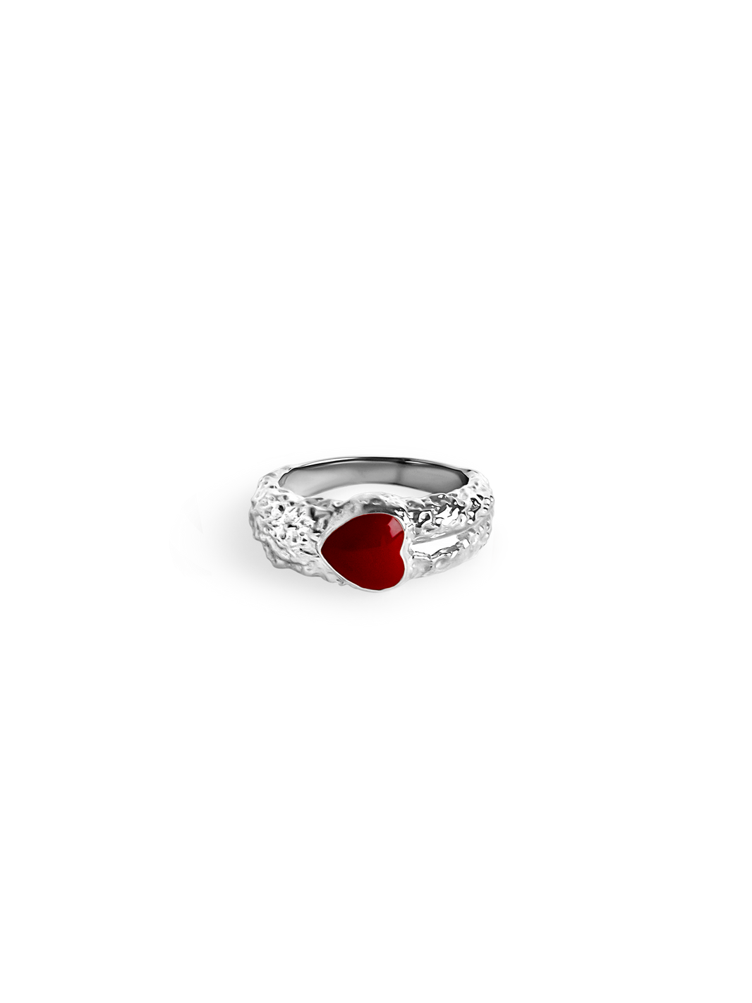 scarlet heart ring 925 silver plated brass
