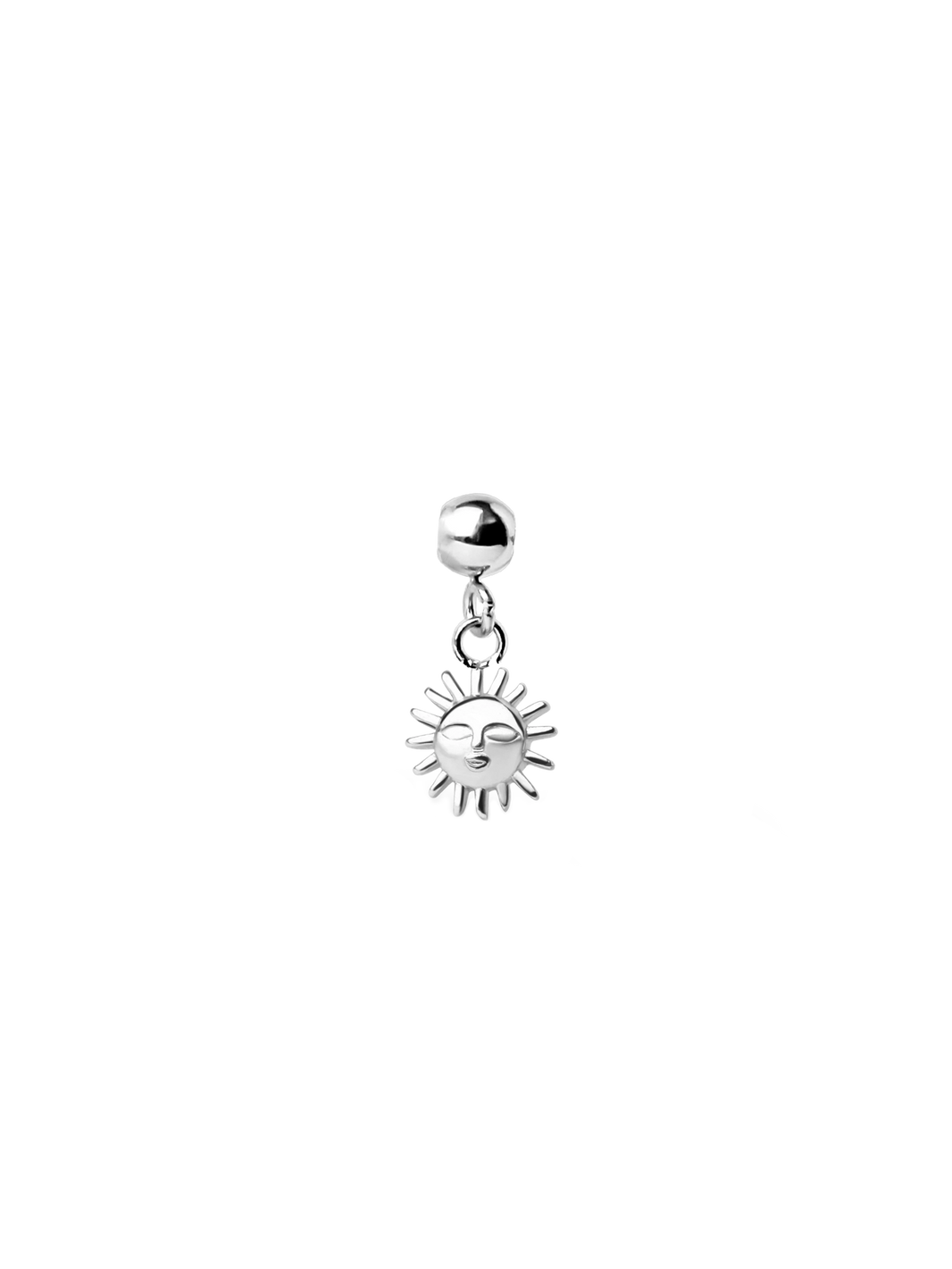 Sun Charm Silver 925 silver plated steel