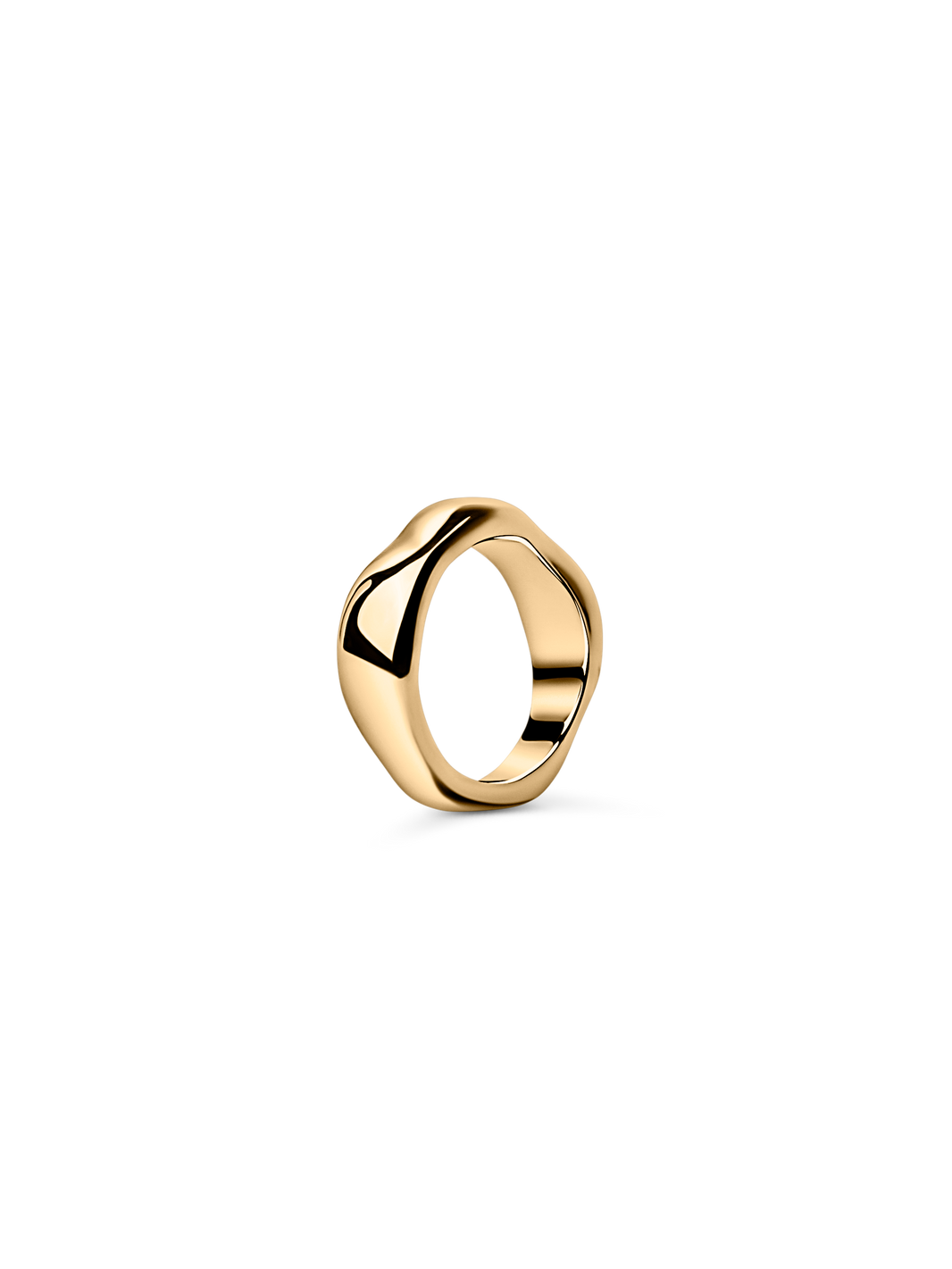 wait bold ring 18k gold plated brass