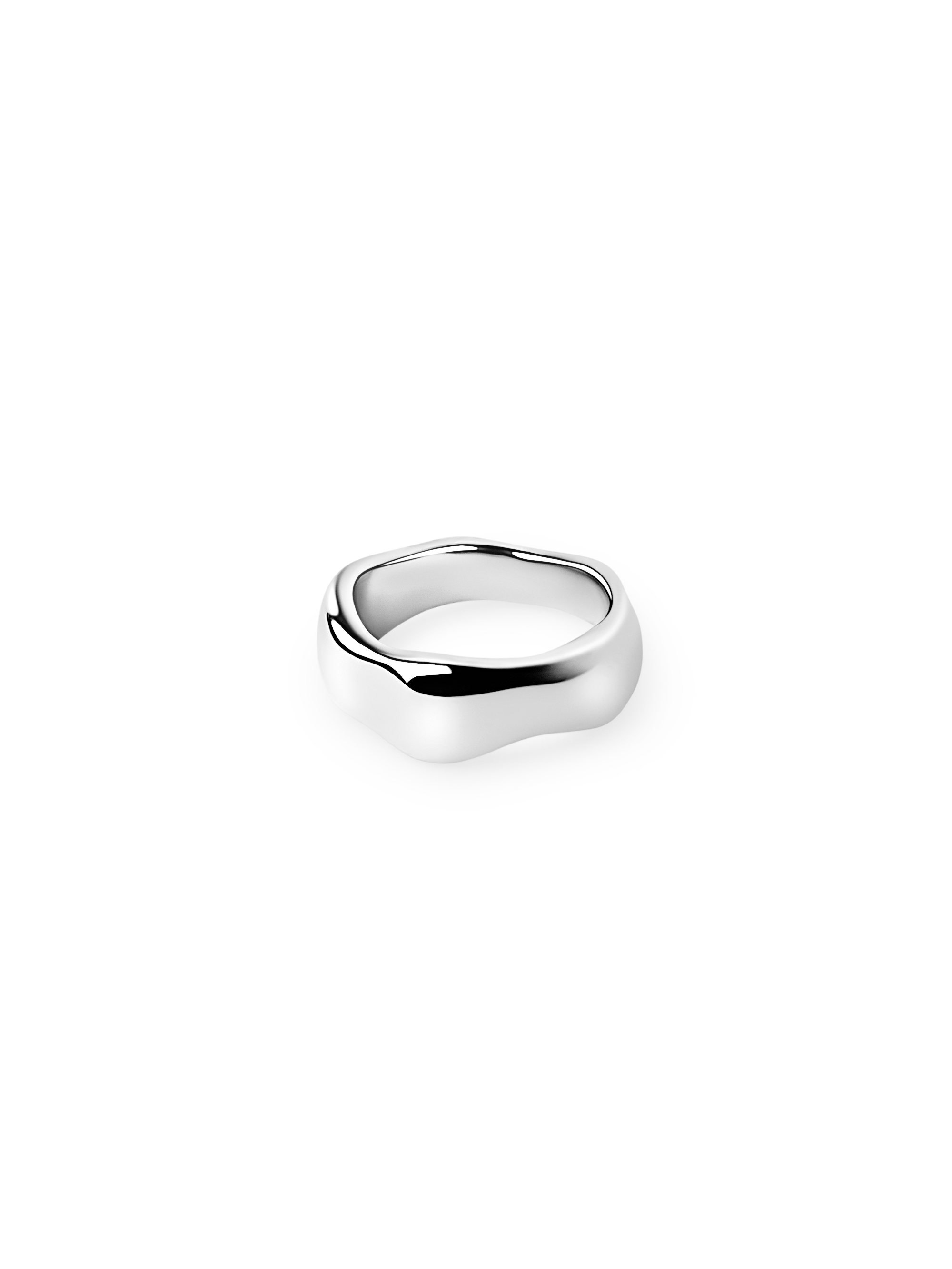 Wavy Bold Ring Silver Muli Collection