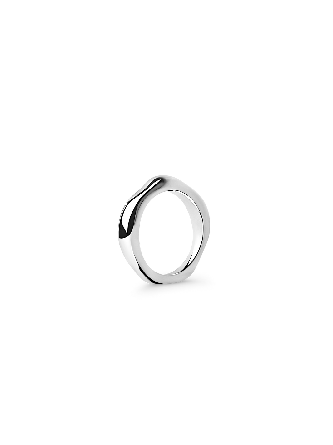 wavy ring 925 silver plated brass