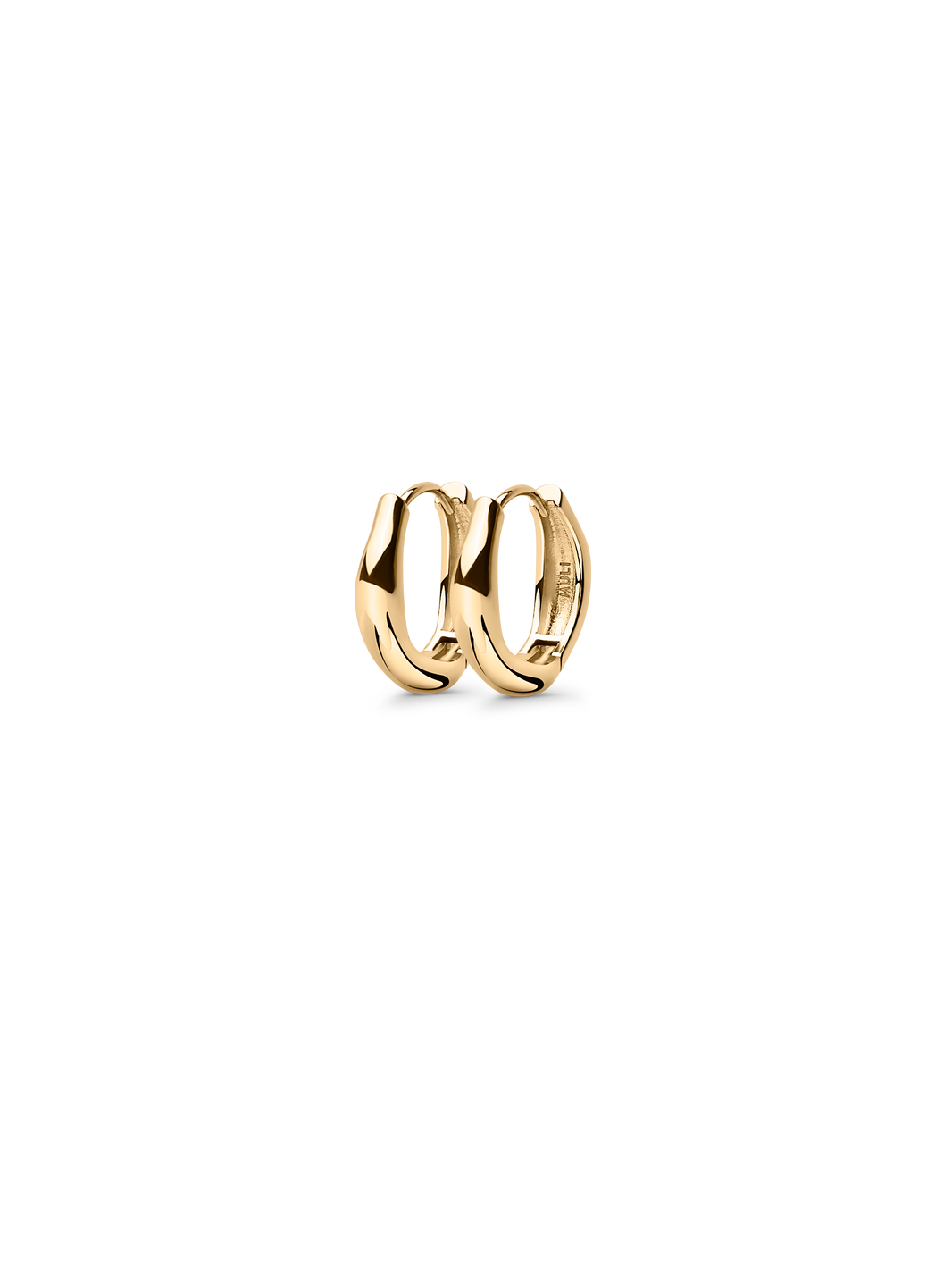 wavy hoops 18k gold plated brass