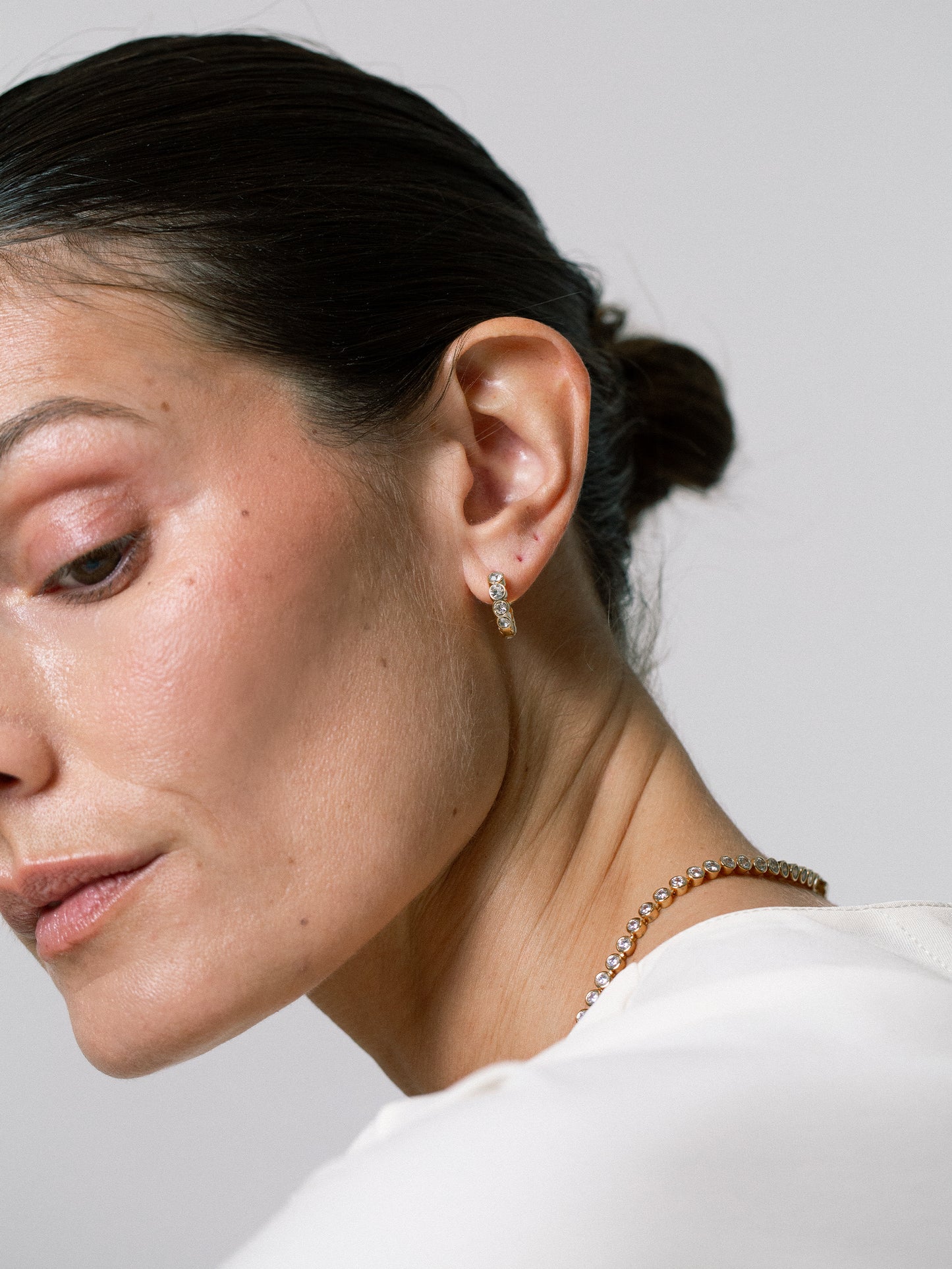 10mm lotus hoops 18k gold plated brass 