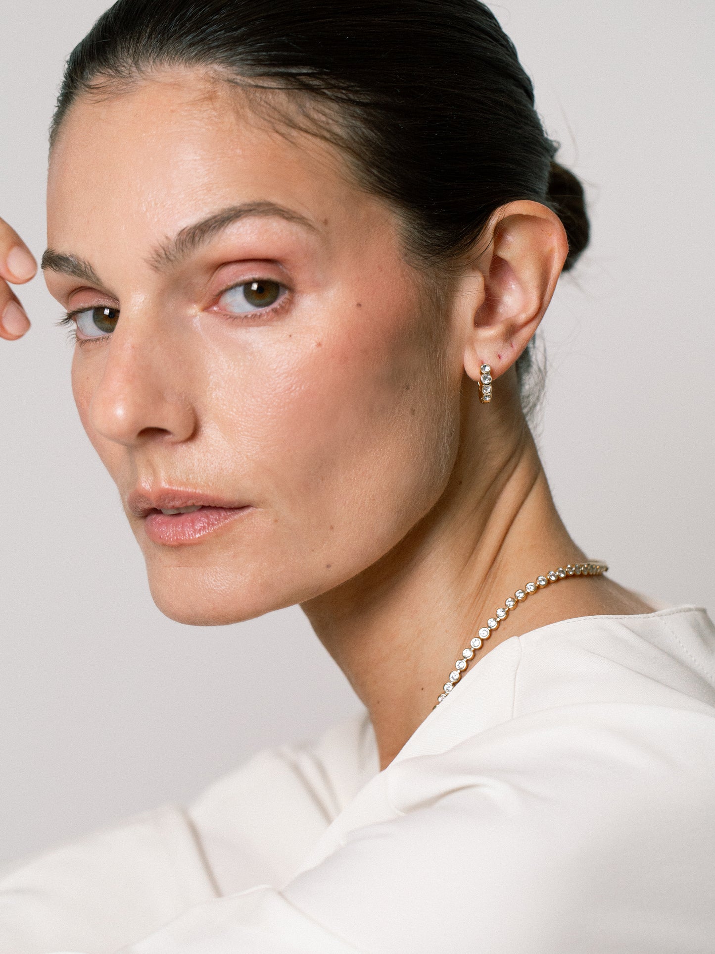 10mm lotus hoops 18k gold plated brass 