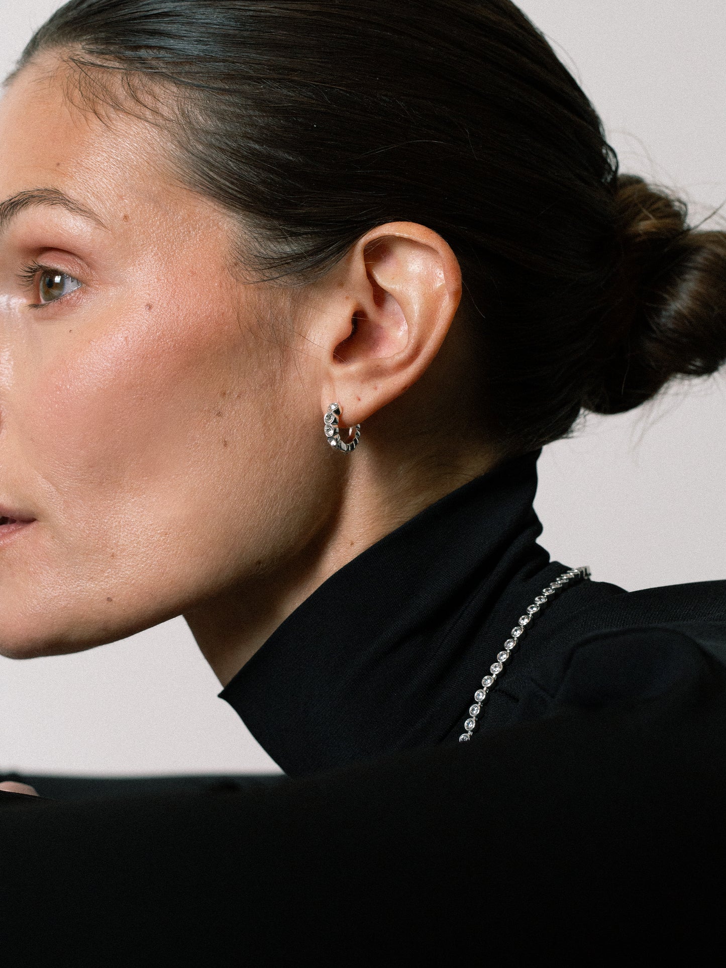 10mm Lotus Huggies 925 silver plated brass