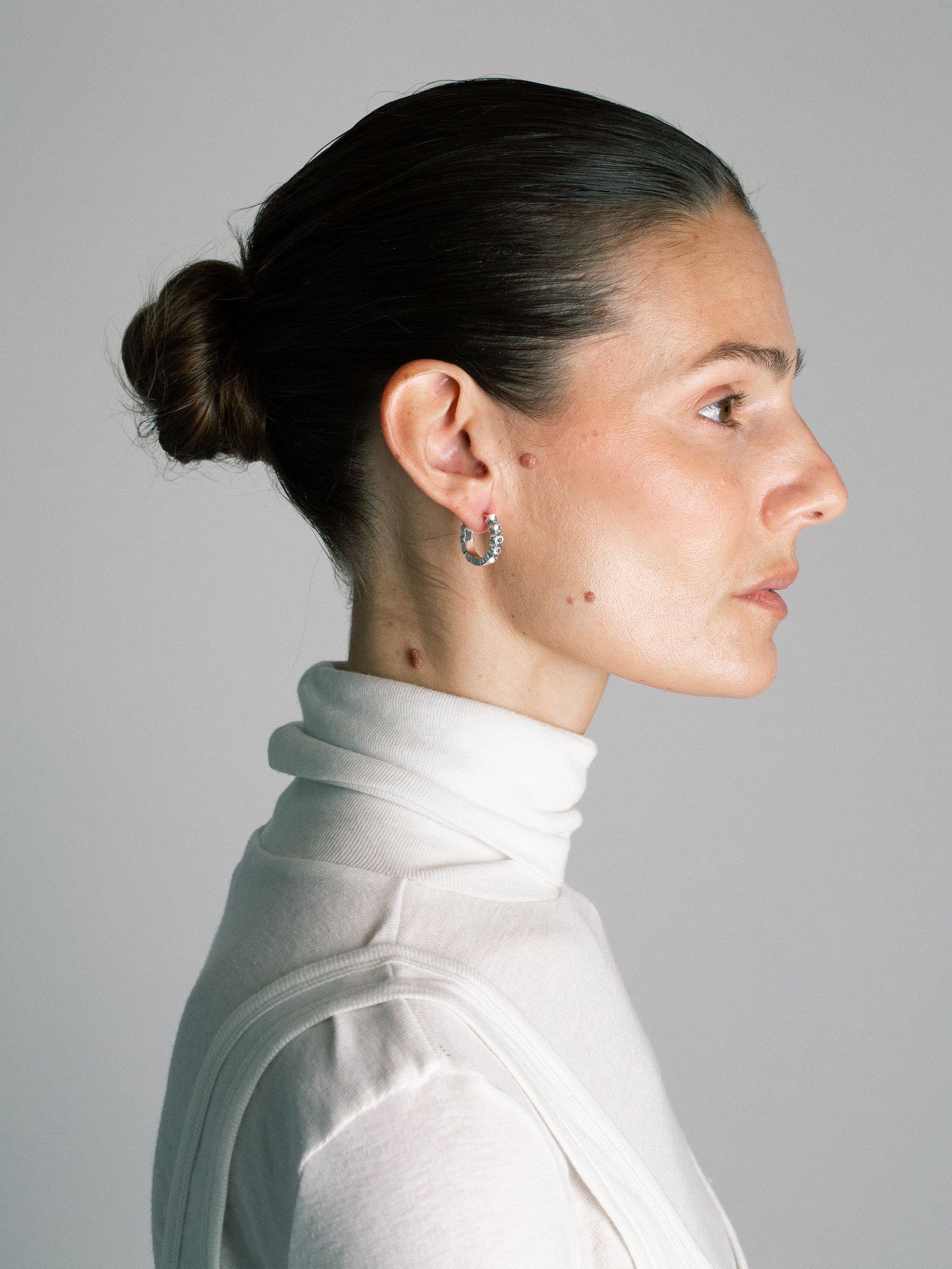 15mm Lotus Huggies 925 silver plated brass