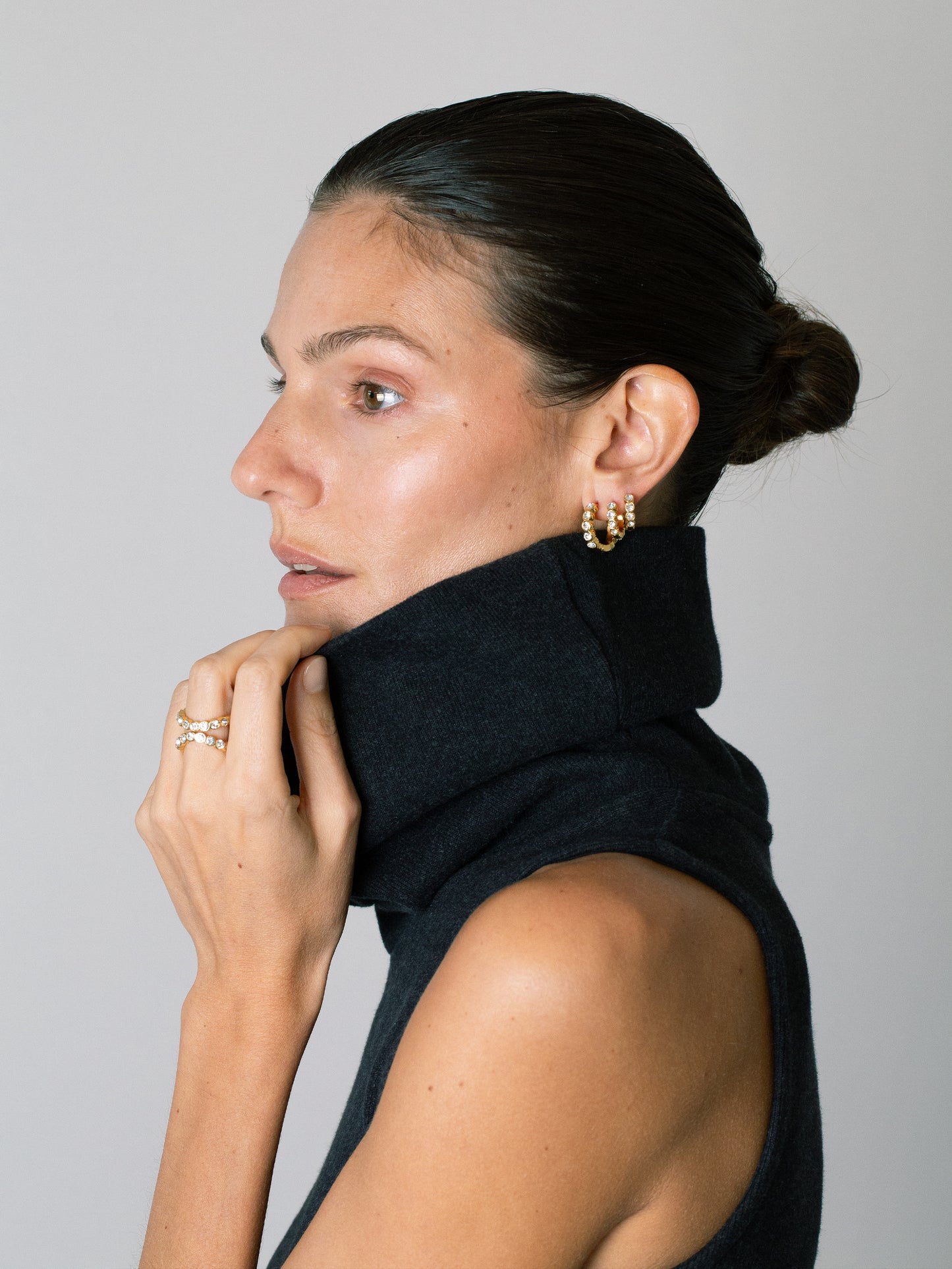 15mm 10mm lotus hoops 18k gold plated brass 