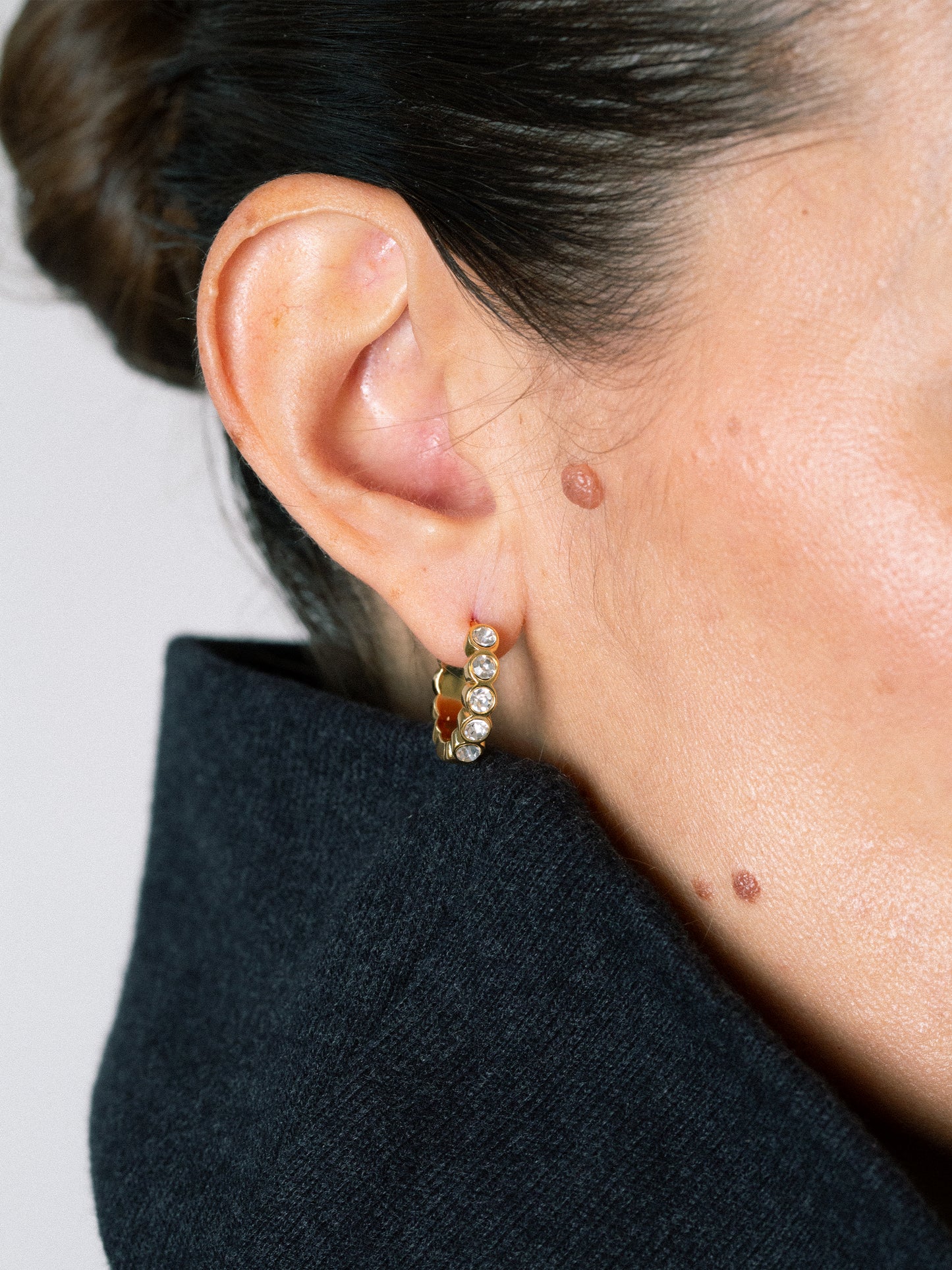 15mm lotus hoops 18k gold plated brass 