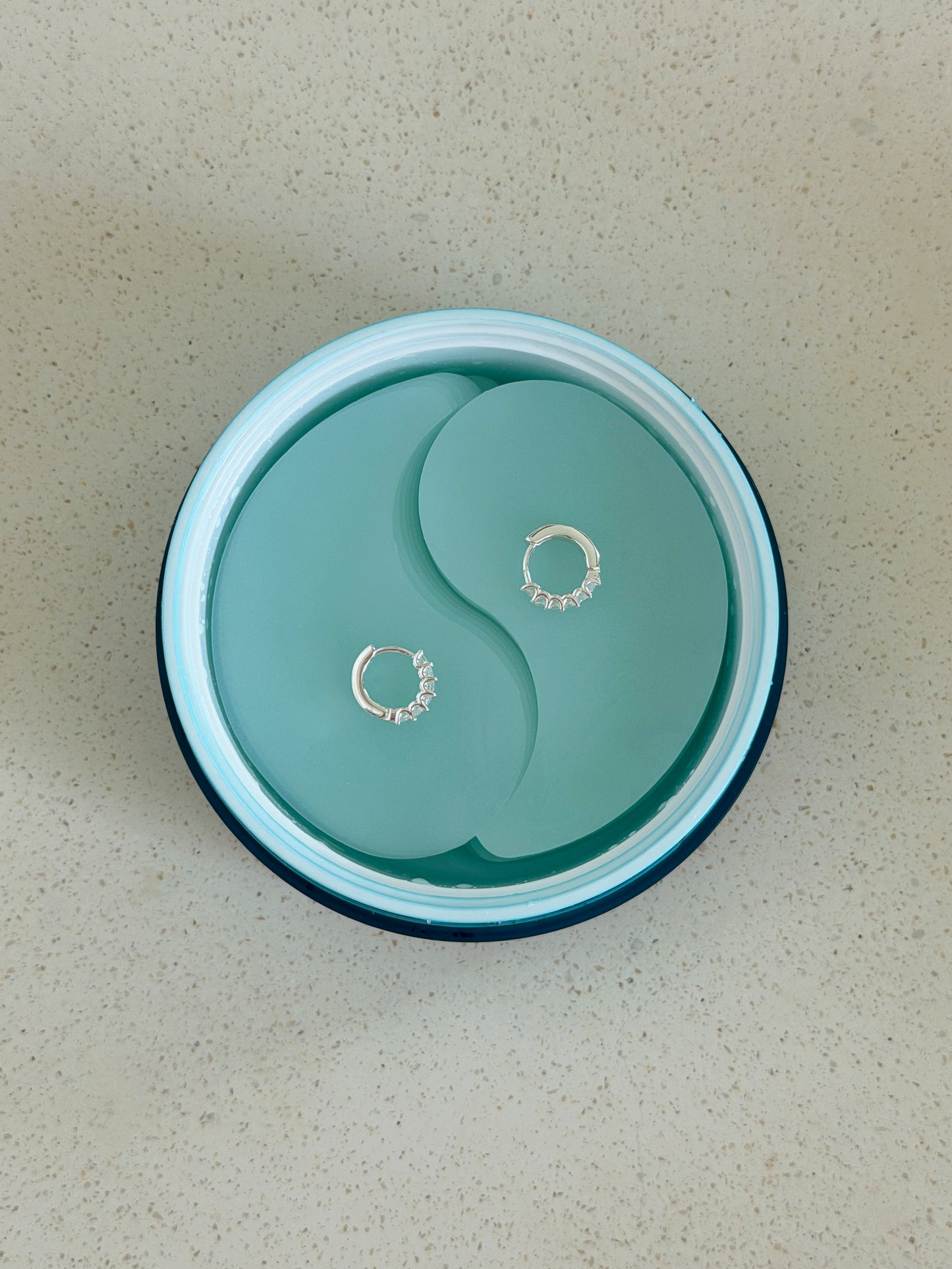 2mm ora huggie 925 silver plated stainless steel