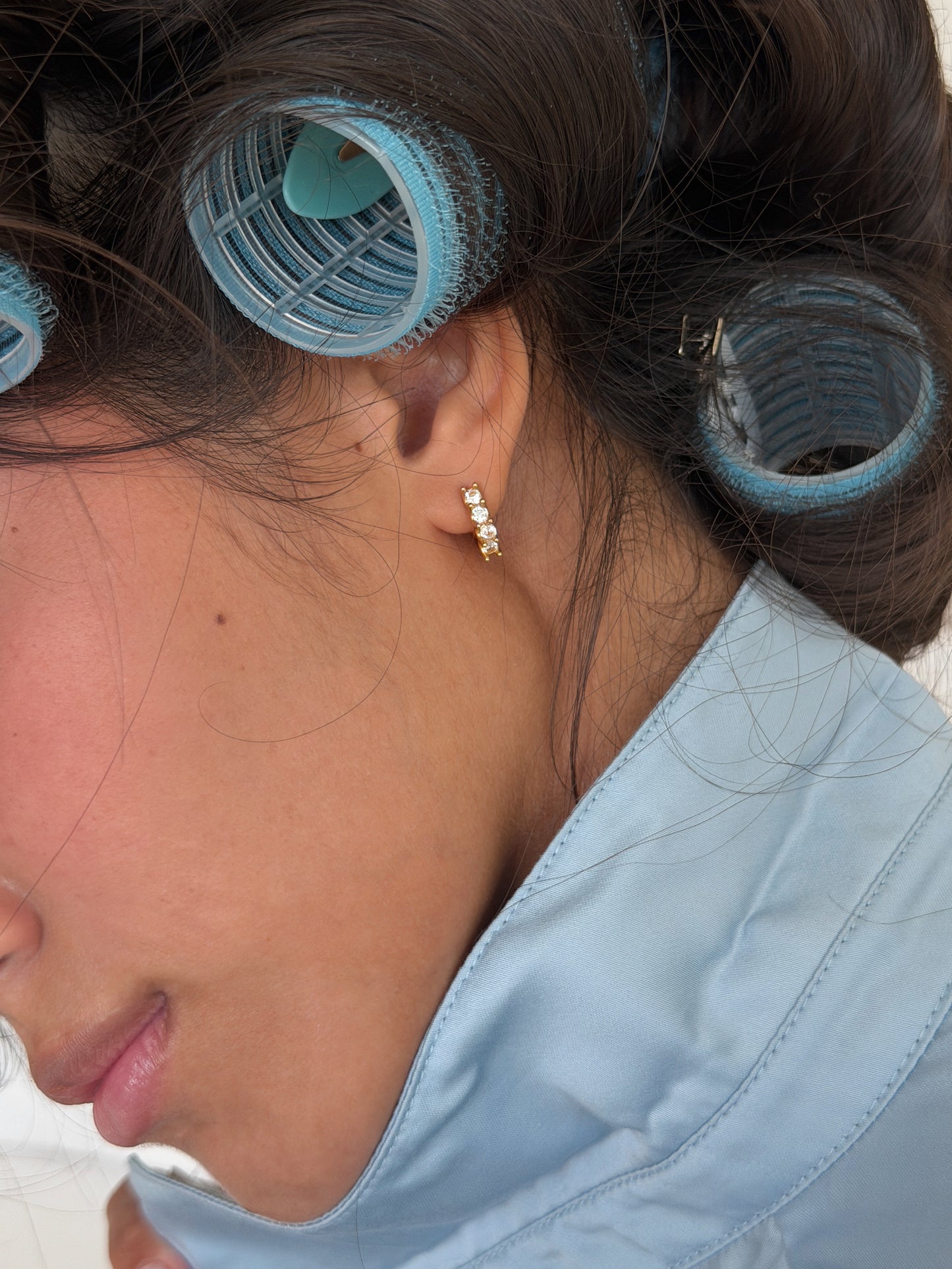 3mm ora huggie Waterproof 18k gold PVD plated steel