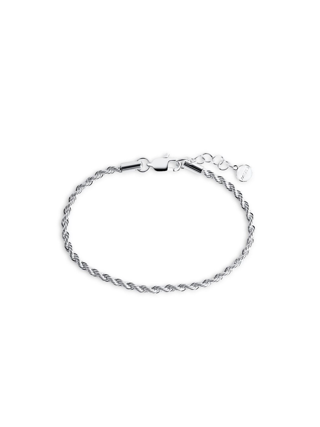 mm rope chain bracelet 925 silver plated stainless steel