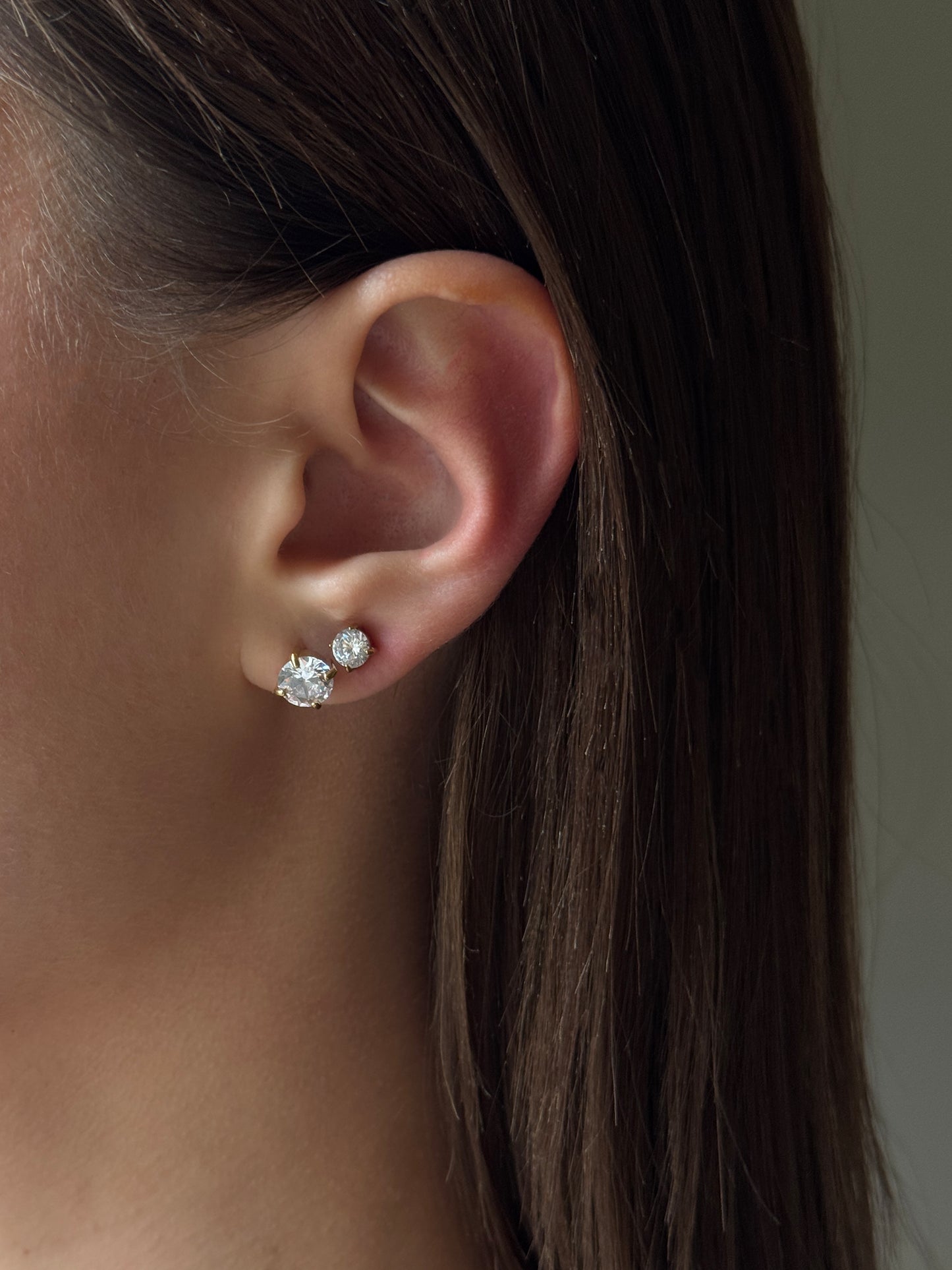 7mm ora stud Waterproof 18k gold PVD plated steel