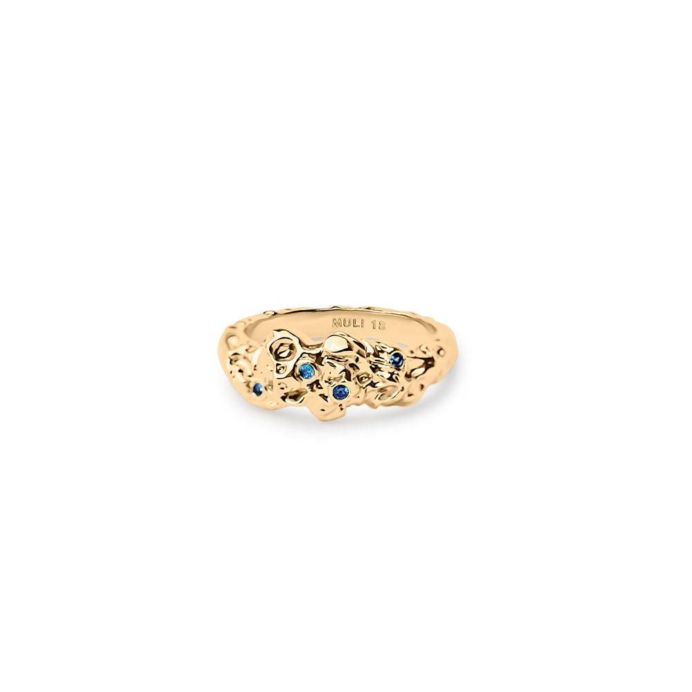 Ocean Blue Structured Ring