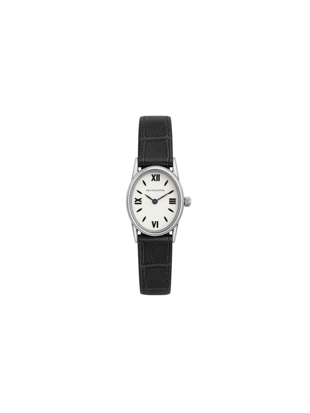 BlackLeatherVintageWatchsilver, Genuine leather and 316L stainless steel