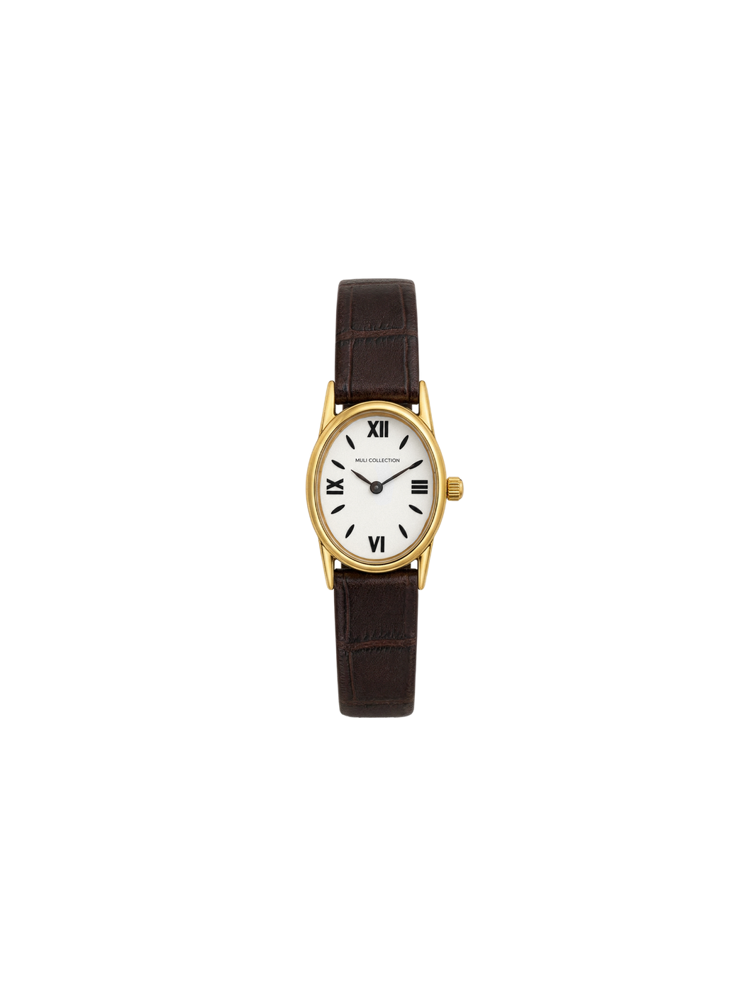 BrownLeatherVintageWatch, Genuine leather and 24k gold plated 316L stainless steel