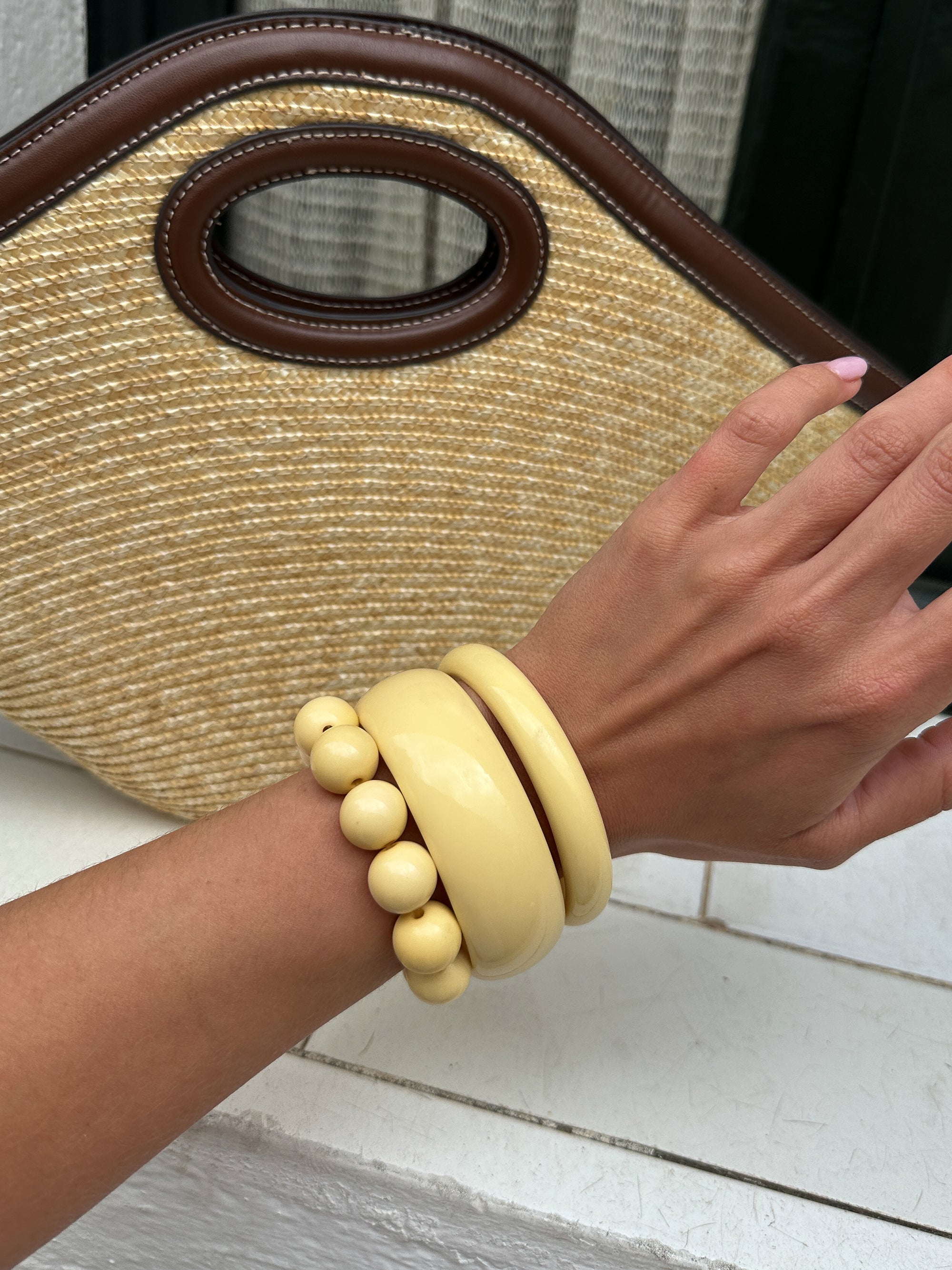 butter yellow bracelet bangles