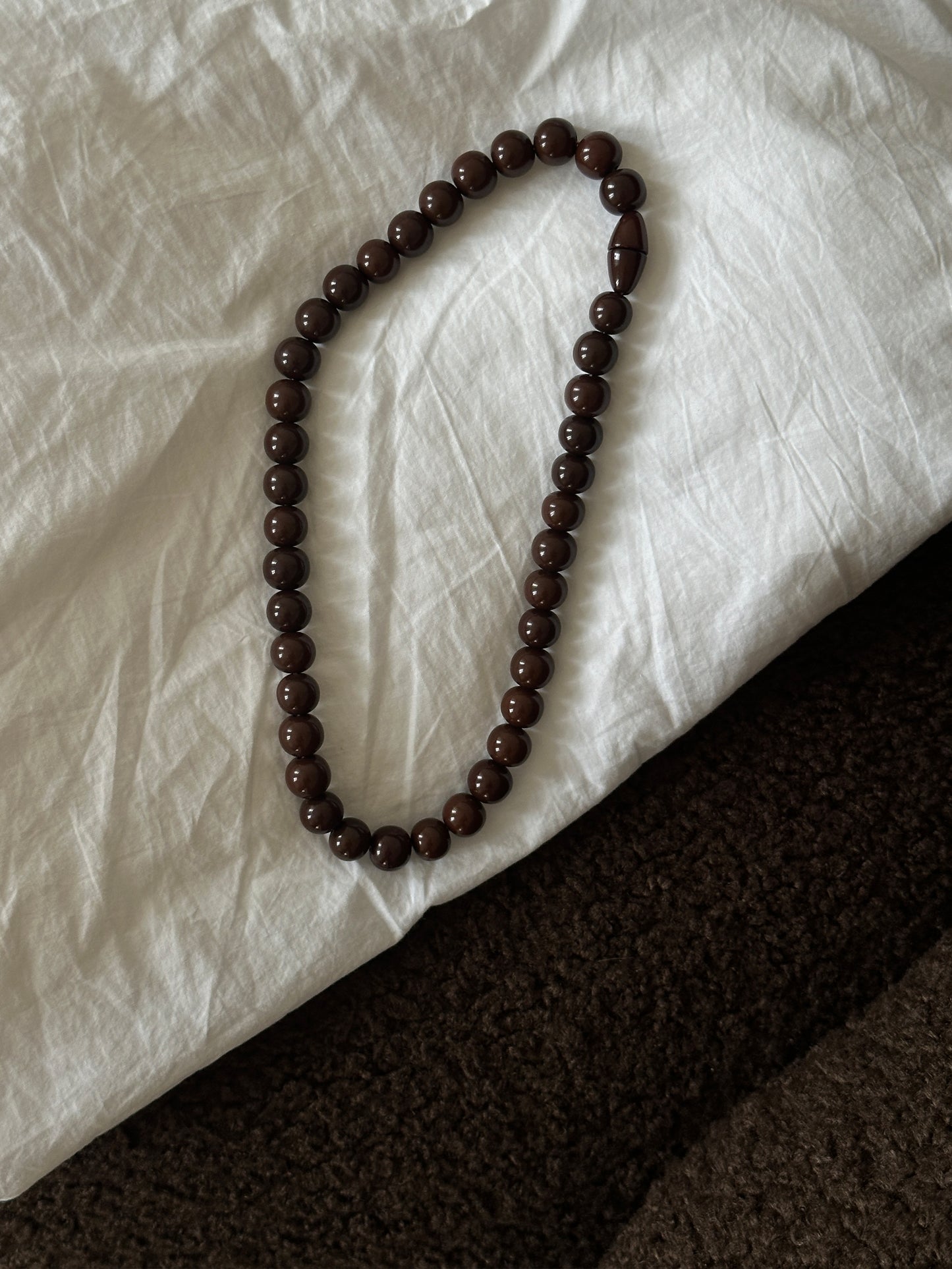 Cocoa Beaded Necklace