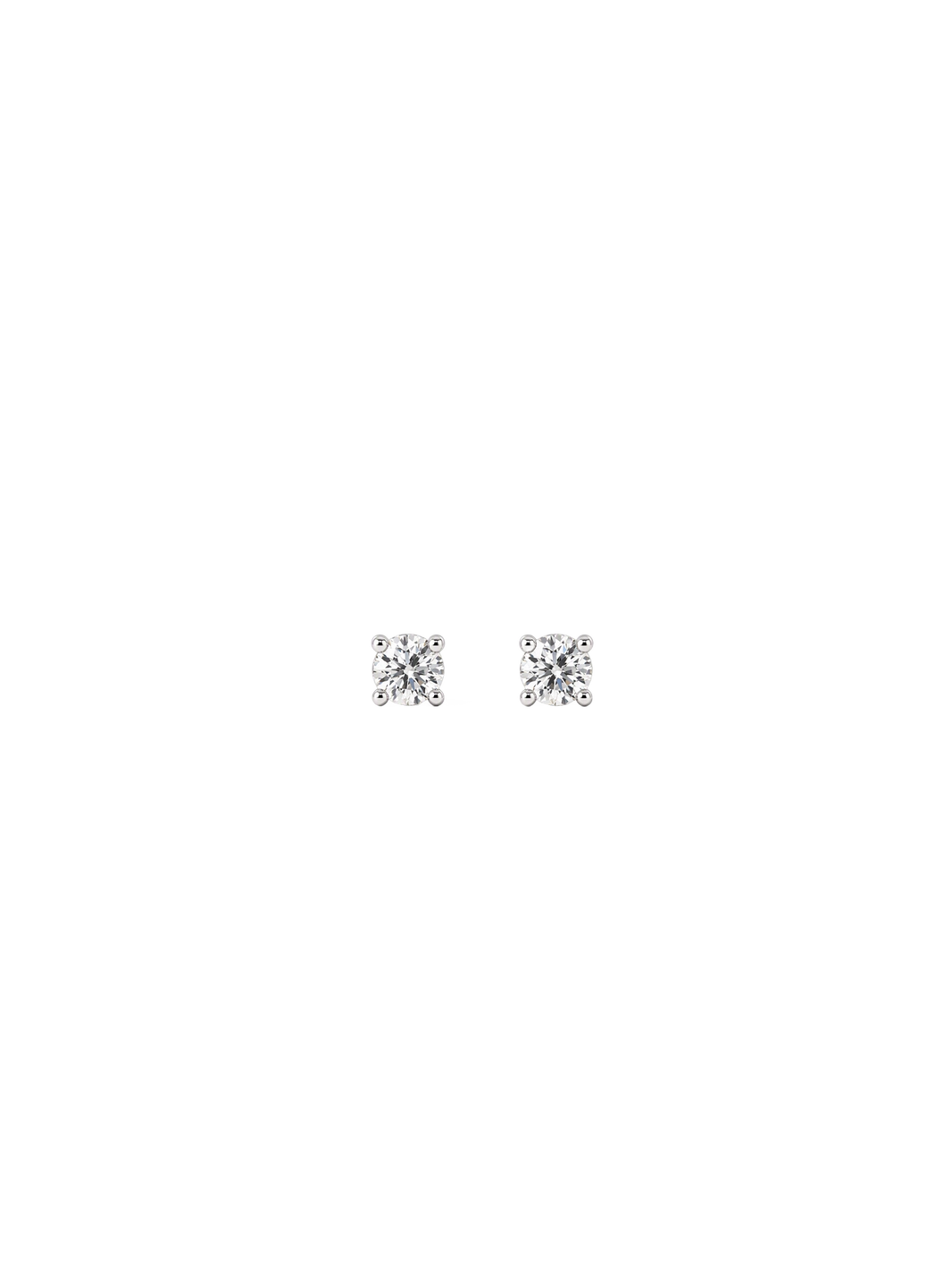 Cubic Studs Silver with small zirconia stone in 925 silver plated brass