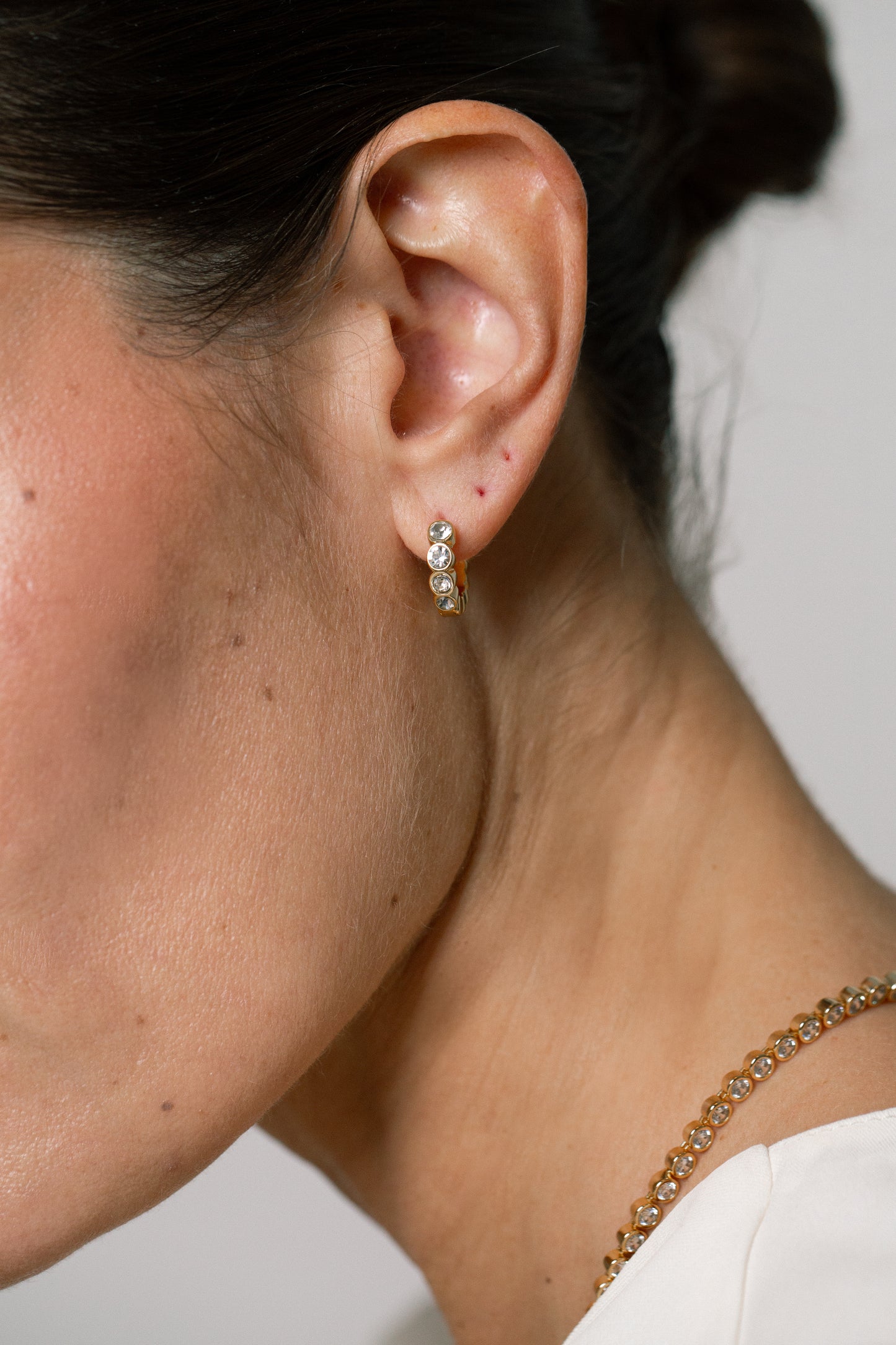 10mm lotus hoops 18k gold plated brass 