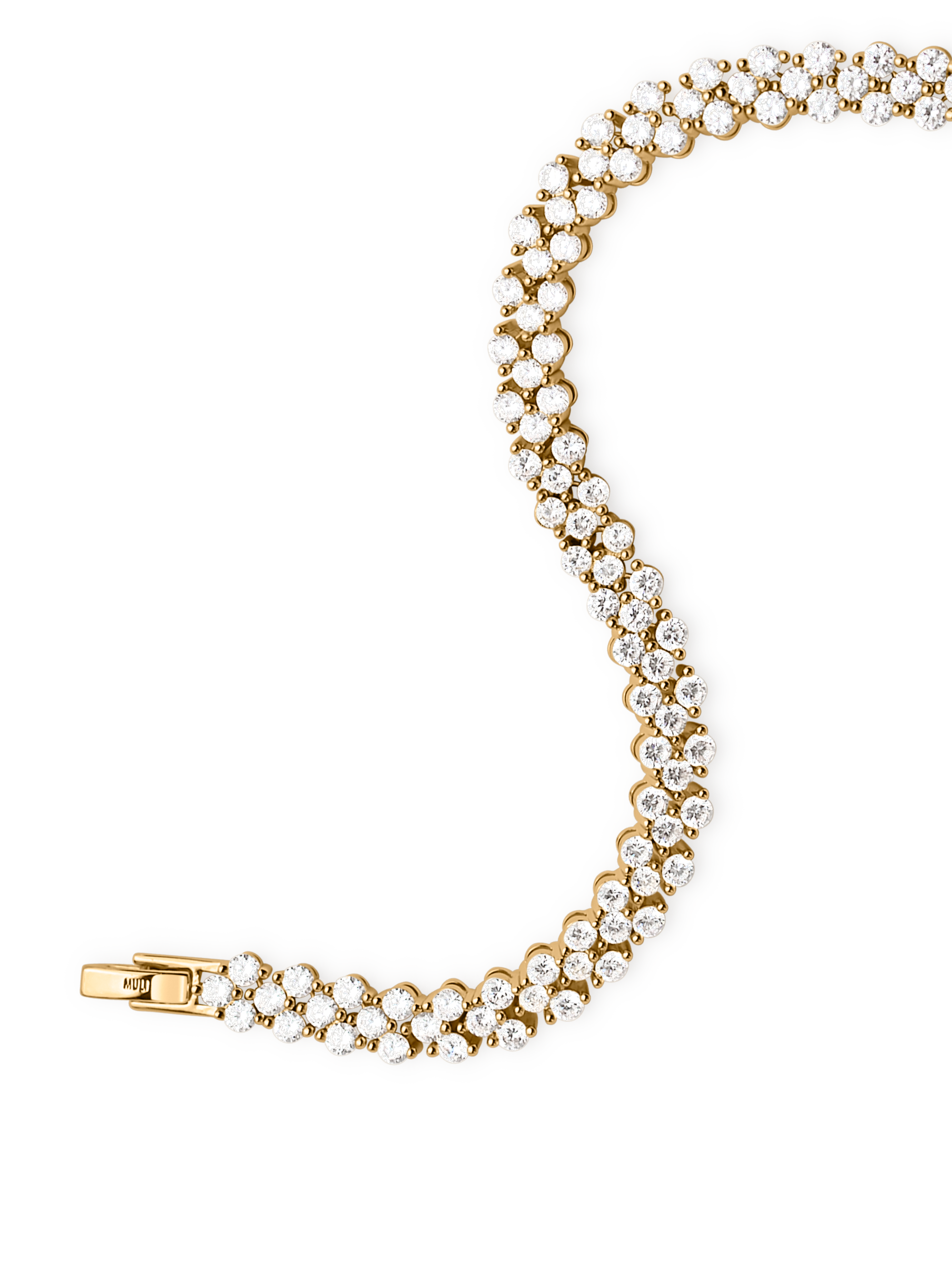 Evoke tennis bracelet 18k gold plated brass