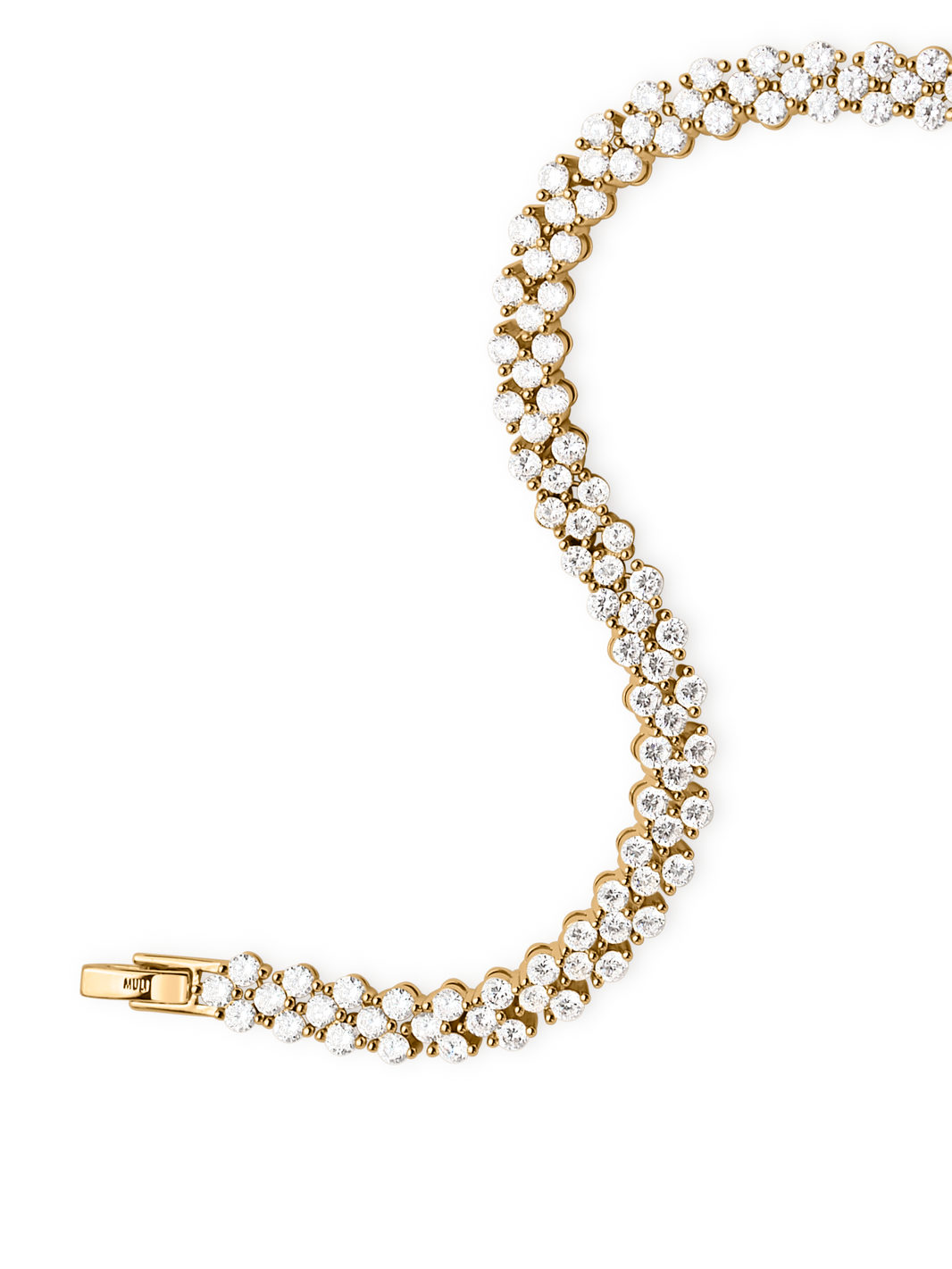 Evoke tennis bracelet 18k gold plated brass