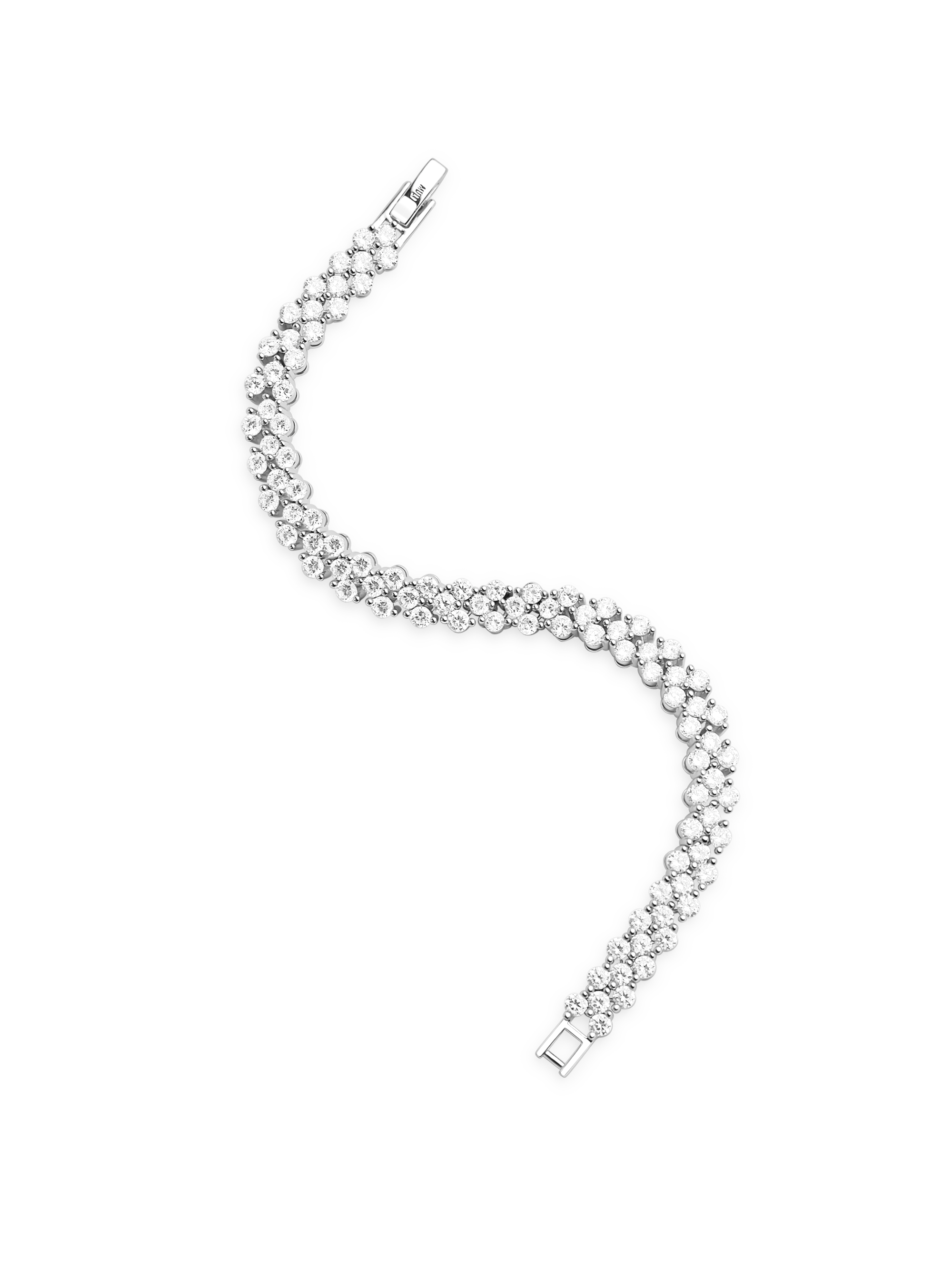 evoke tennis bracelet  925 silver plated brass