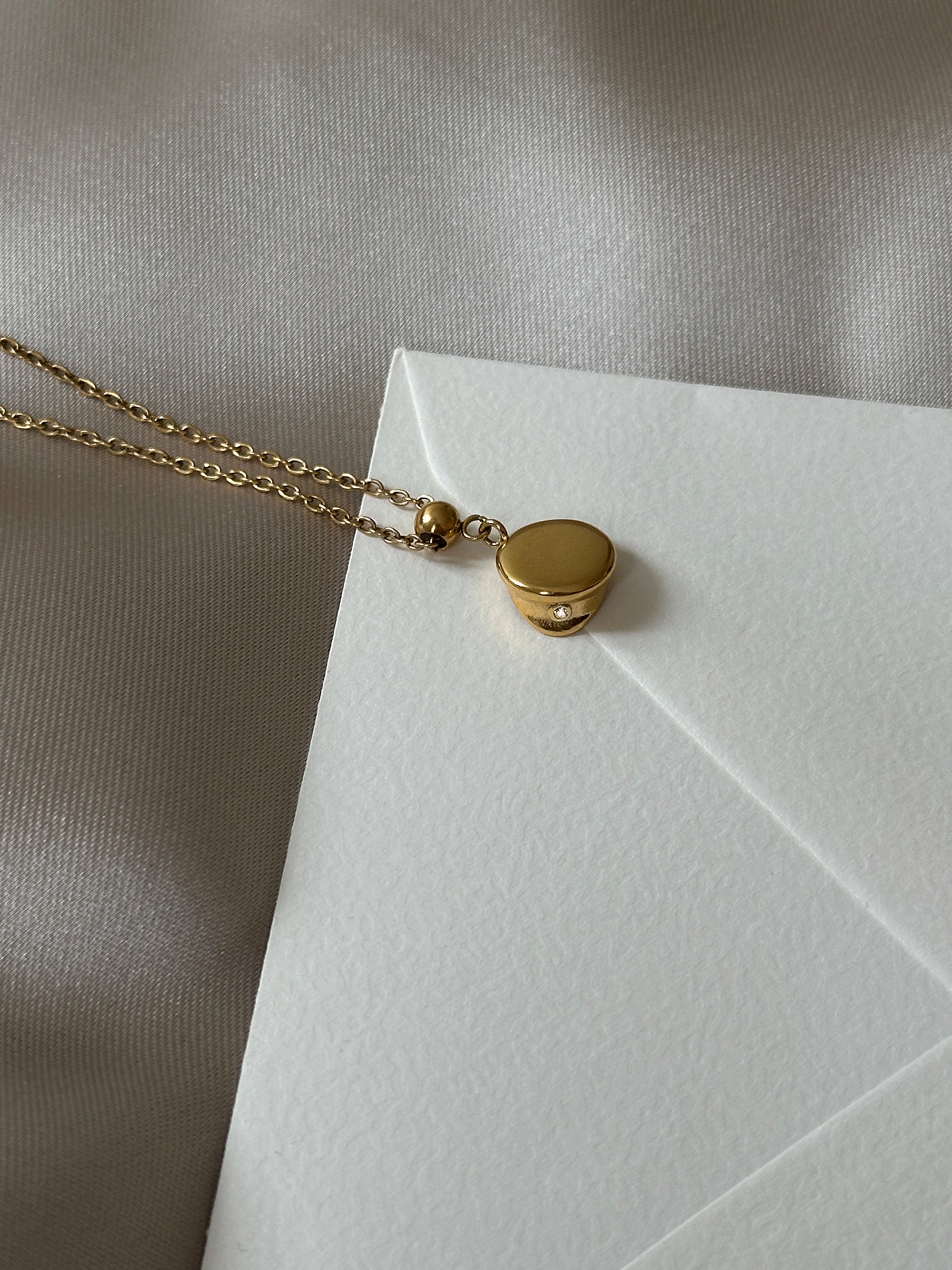 graduation hat charm Waterproof 18k gold PVD plated steel