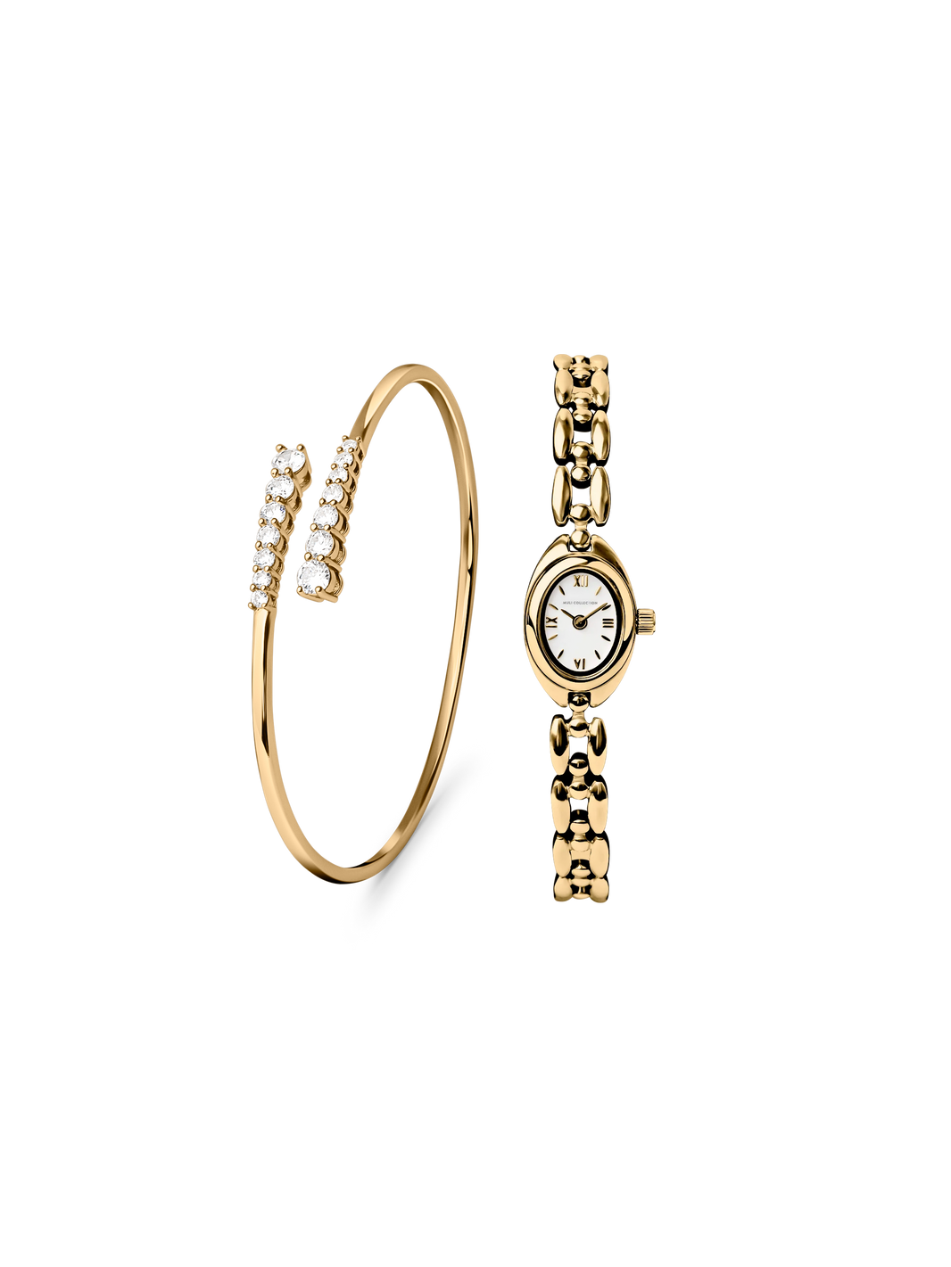 Heritage Oval Watch and Bracelet Set Gold